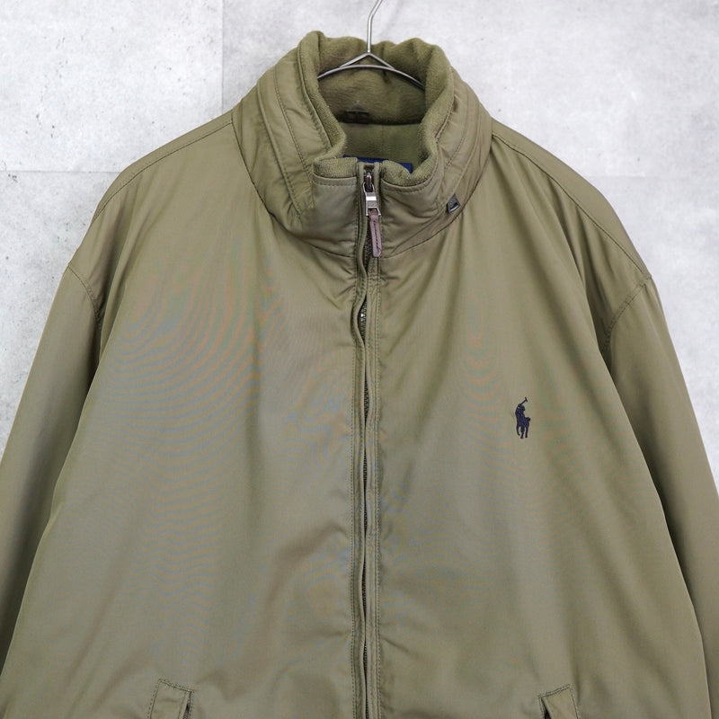 ポロ ラルフローレン ロゴ 裏地フリース 収納フード ナイロン