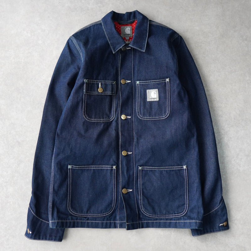 カーハート デニム ジャケット カバーオール ホワイトステッチ