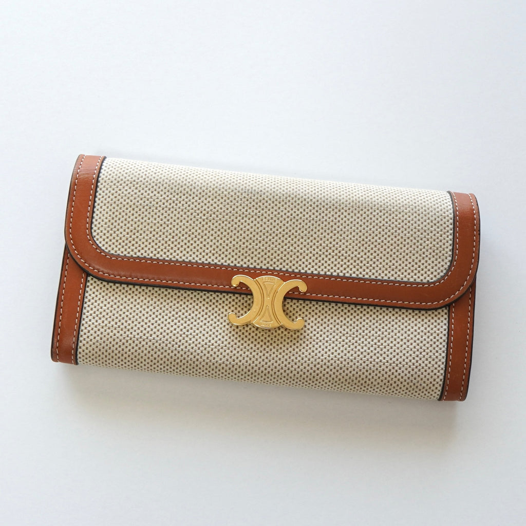 CELINE セリーヌ 長財布 ラージフラップウォレット トリオンフ 【公式