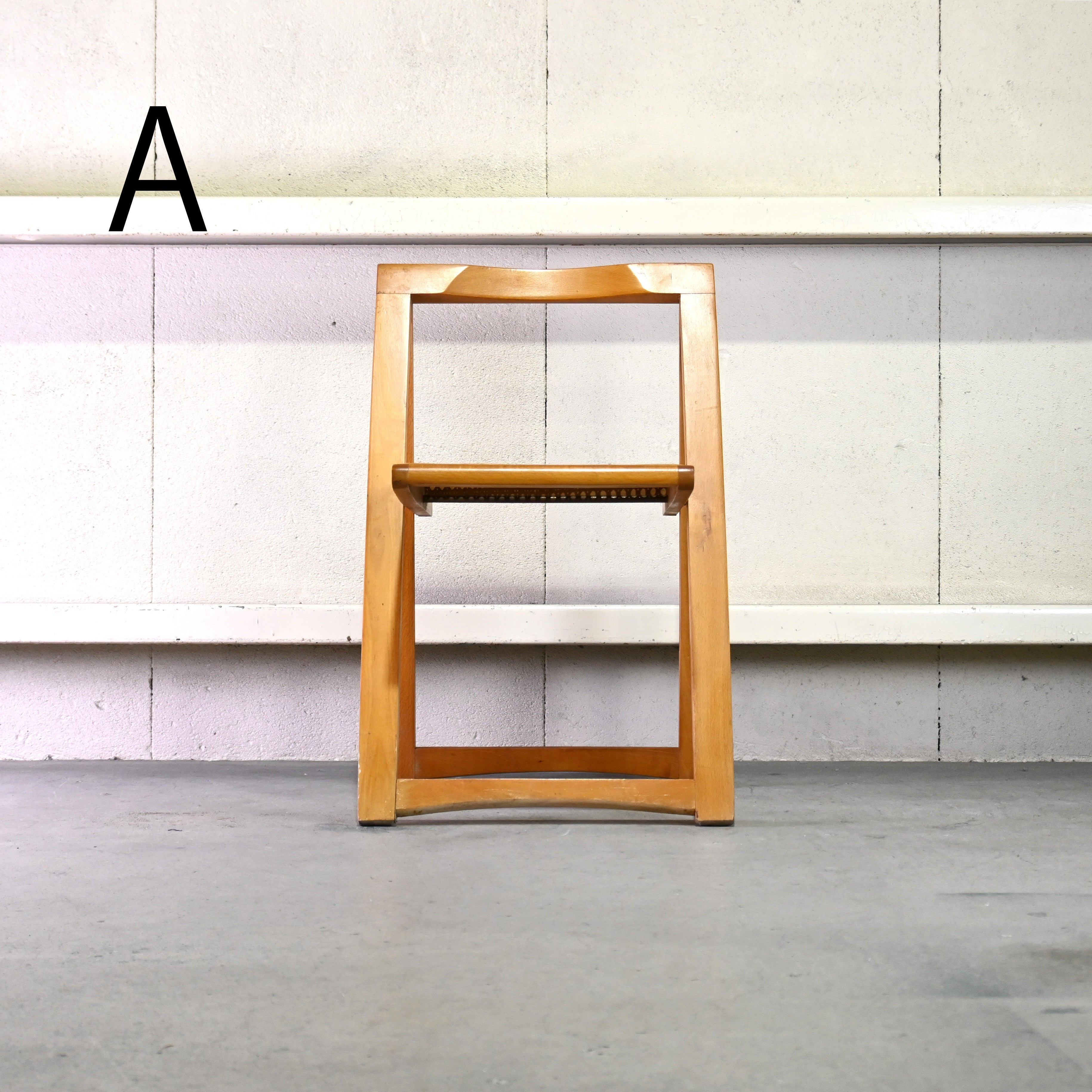 Aldo Jacober Trieste Folding chair Rattan seat Italian design