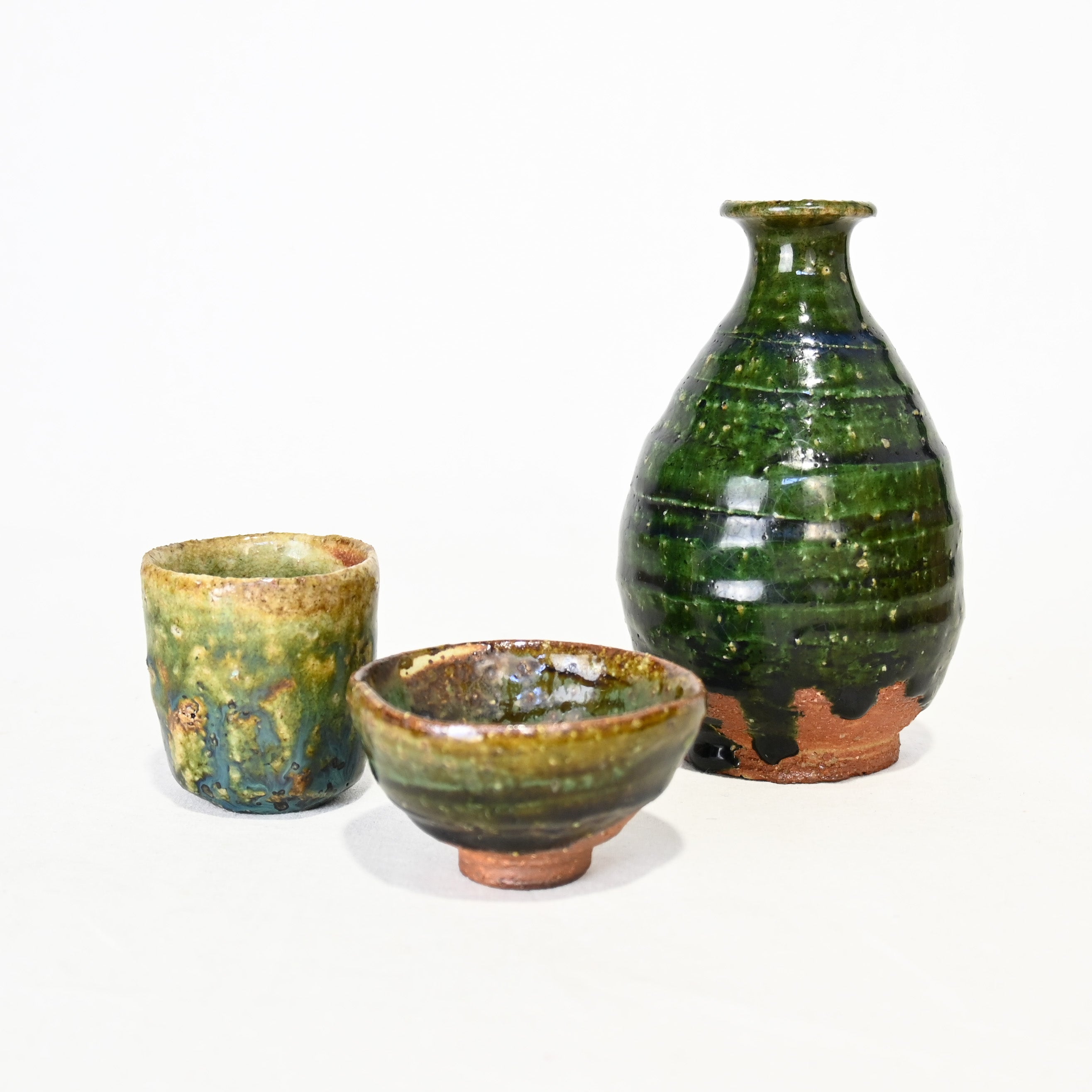 松崎健 織部徳利 共箱栞付 遊心窯 / Ken Matsuzaki Oribe Tokkuri