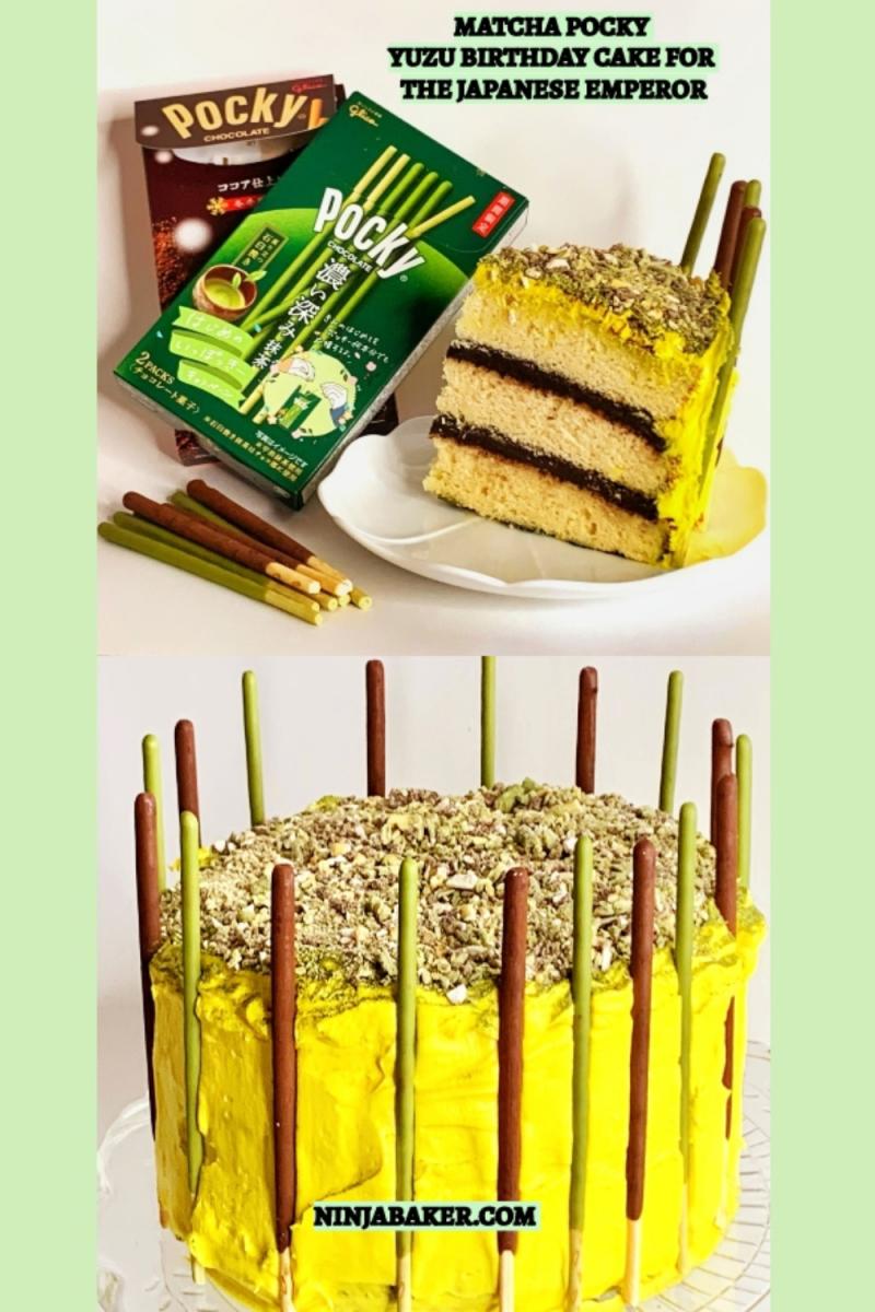 Matcha Pocky Yuzu Birthday Cake for the Japanese Emperor | The