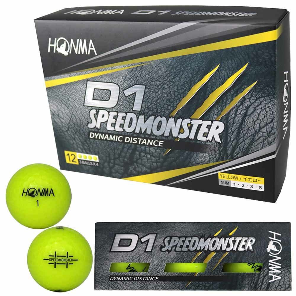 本間ゴルフ HONMA D1 スピードモンスター ボール イエロー 1ダース