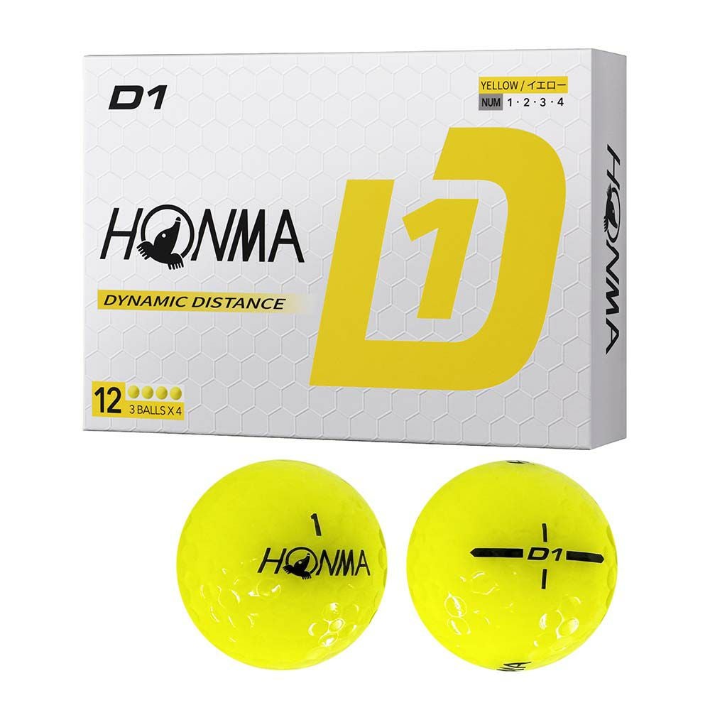 本間ゴルフ HONMA D1 スピードモンスター ボール イエロー 1ダース