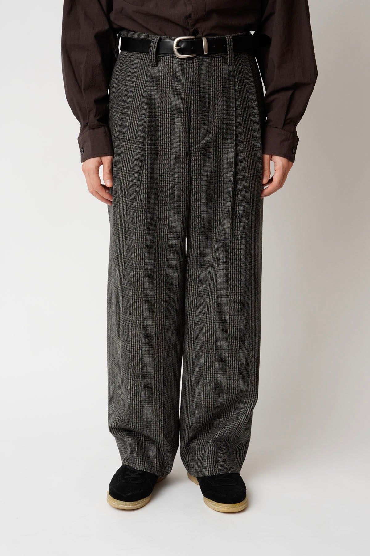 UNIVERSAL PRODUCTS - UNIVERSAL PRODUCTS Tweed Check Wide Trousers
