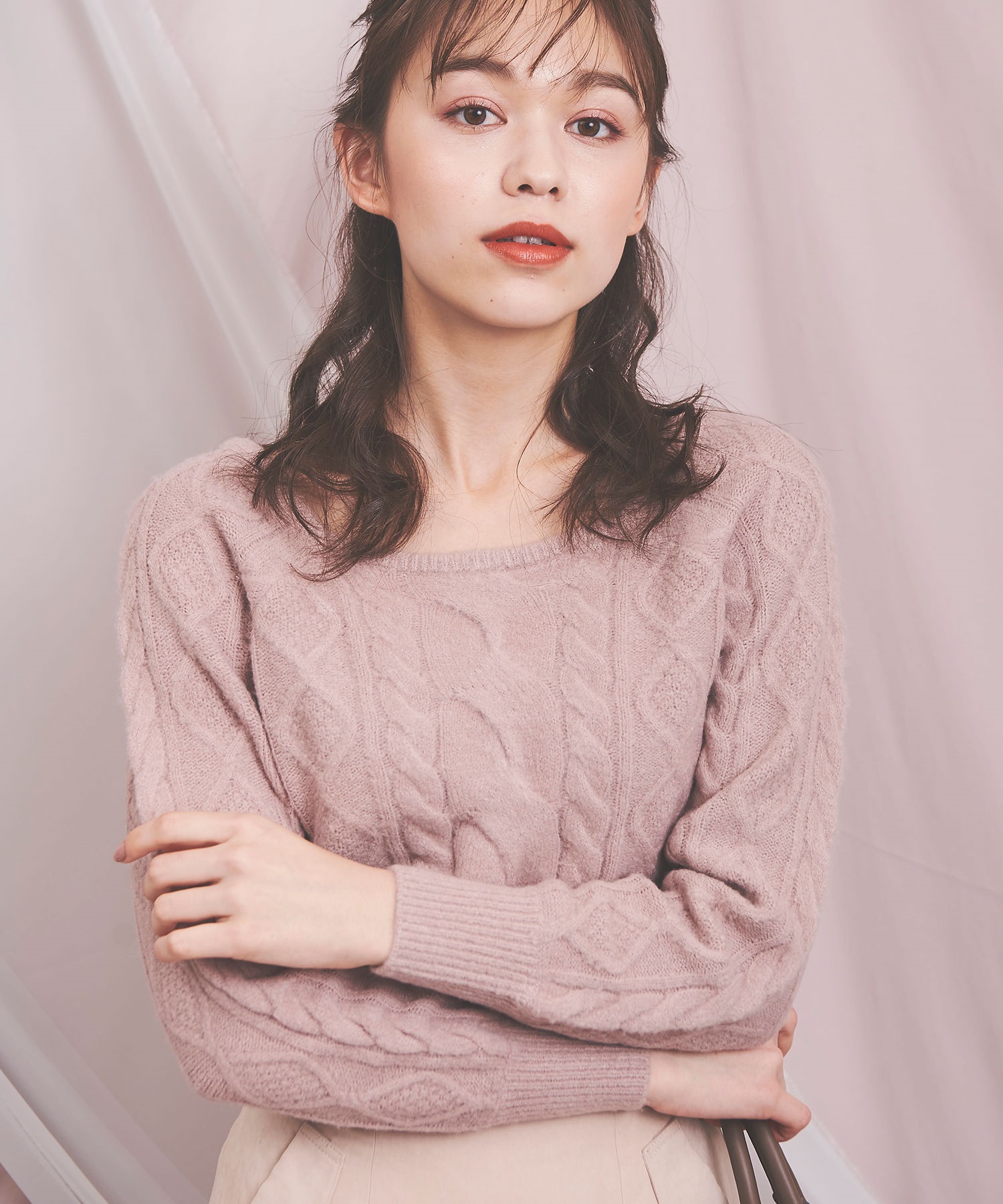 スクエアネックケーブルニット | ニット | NOELA OFFICIAL WEB STORE