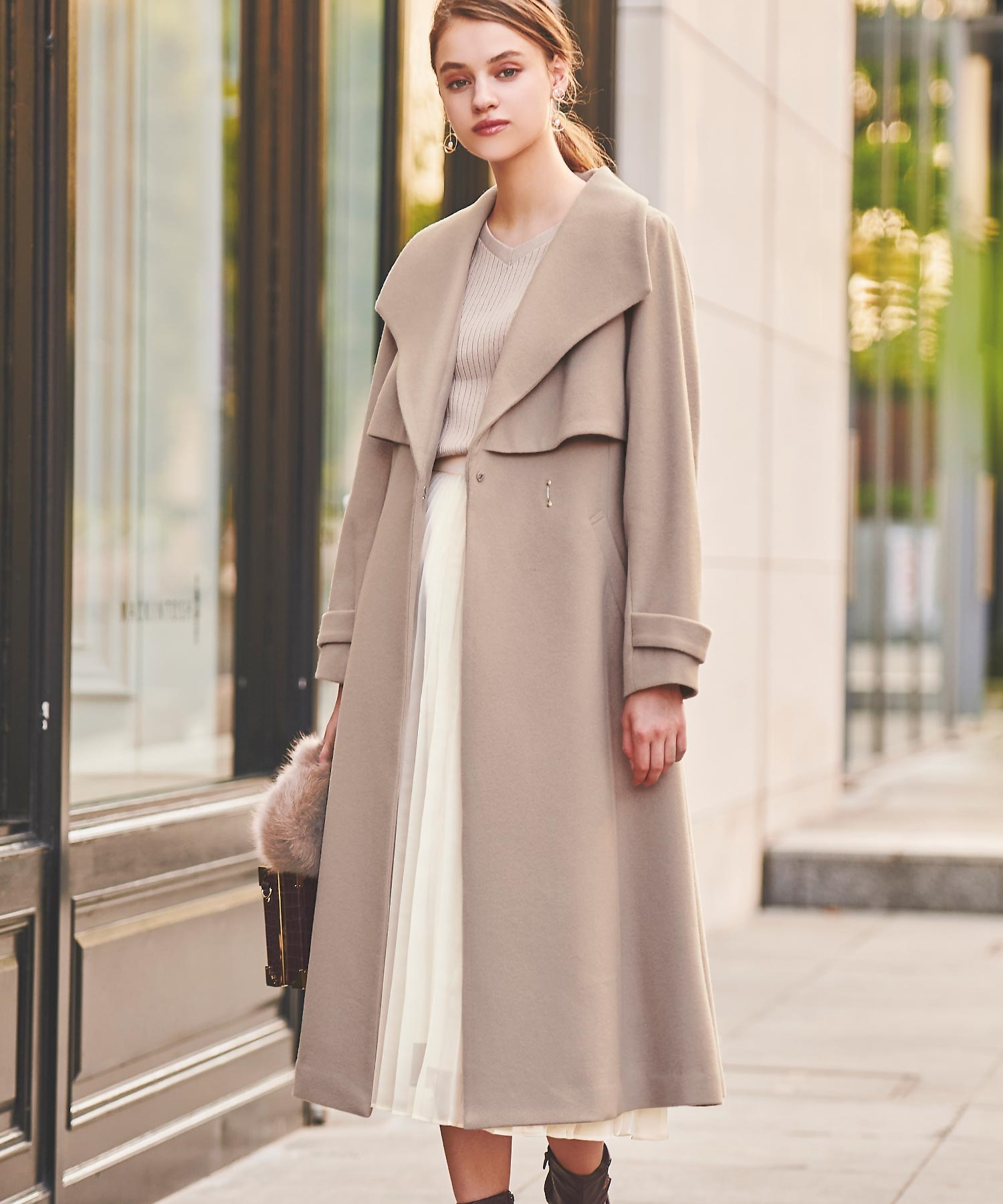 バックプリーツウールトレンチコート | コート | NOELA OFFICIAL WEB STORE