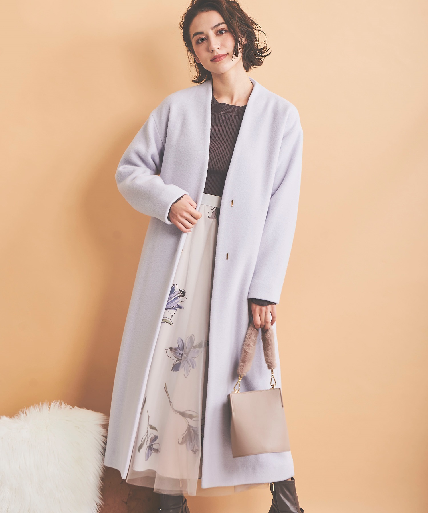 WEB限定】ノーカラーウールコート | コート | NOELA OFFICIAL WEB STORE