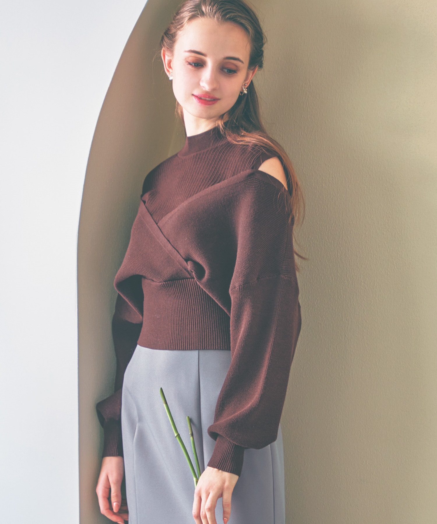 カシュクールレイヤードニット | ニット | NOELA OFFICIAL WEB STORE