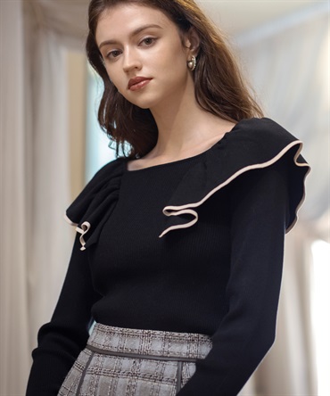 2WAYカラーフリルニット | ニット | NOELA OFFICIAL WEB STORE