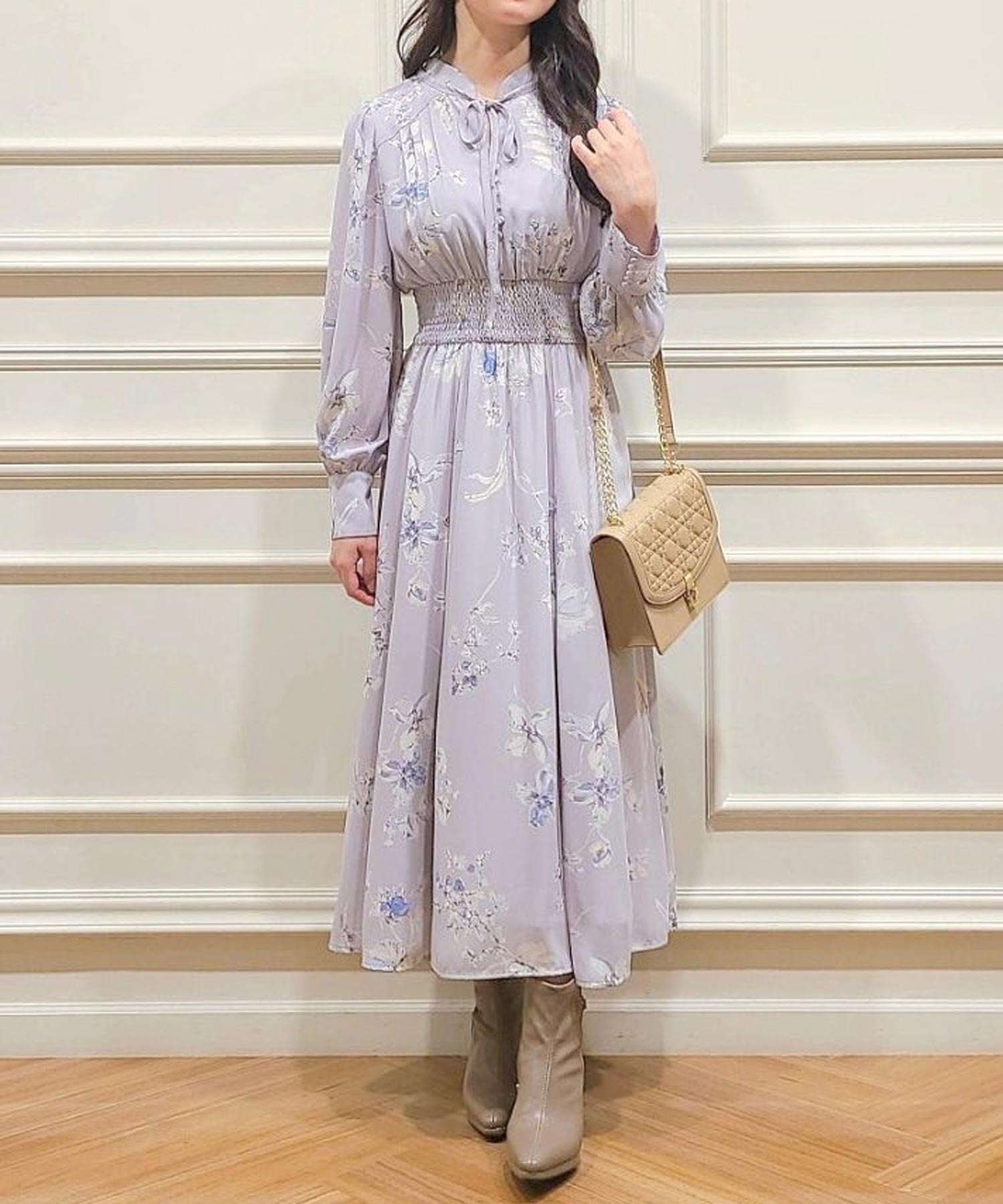 ぼかしフラワー柄ワンピース | ロングワンピース | NOELA OFFICIAL WEB