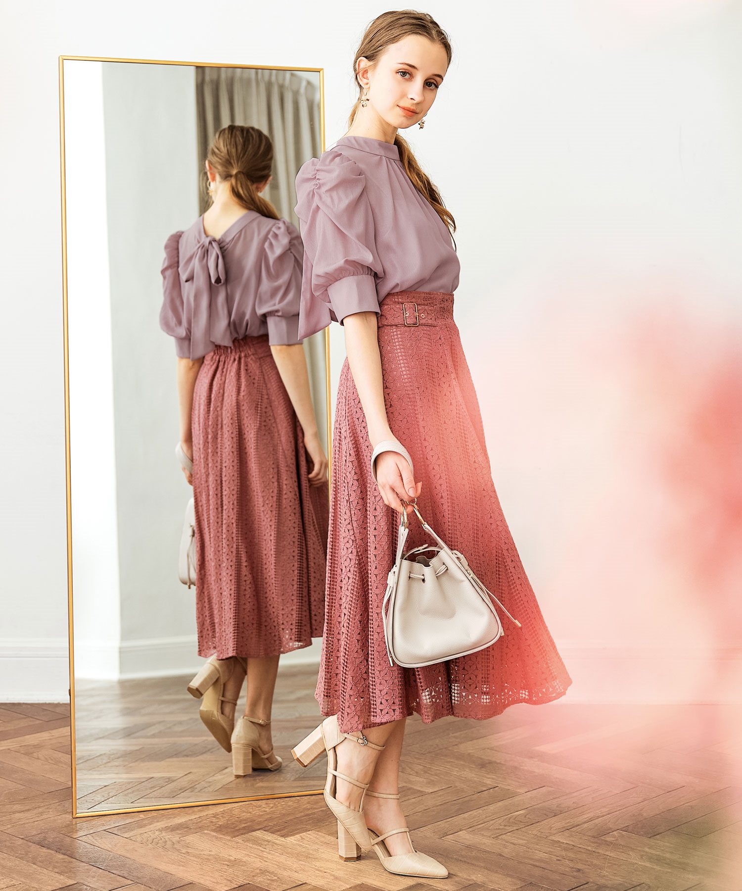 ストライプレーススカート | フレアスカート | NOELA OFFICIAL WEB STORE