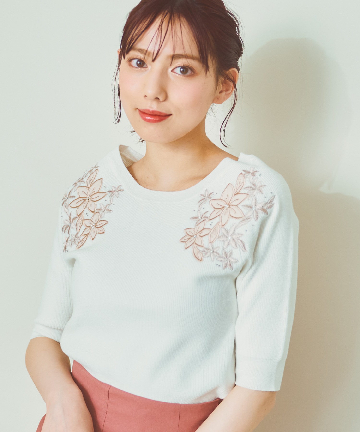 ラグラン刺繍ニット | ニット | NOELA OFFICIAL WEB STORE