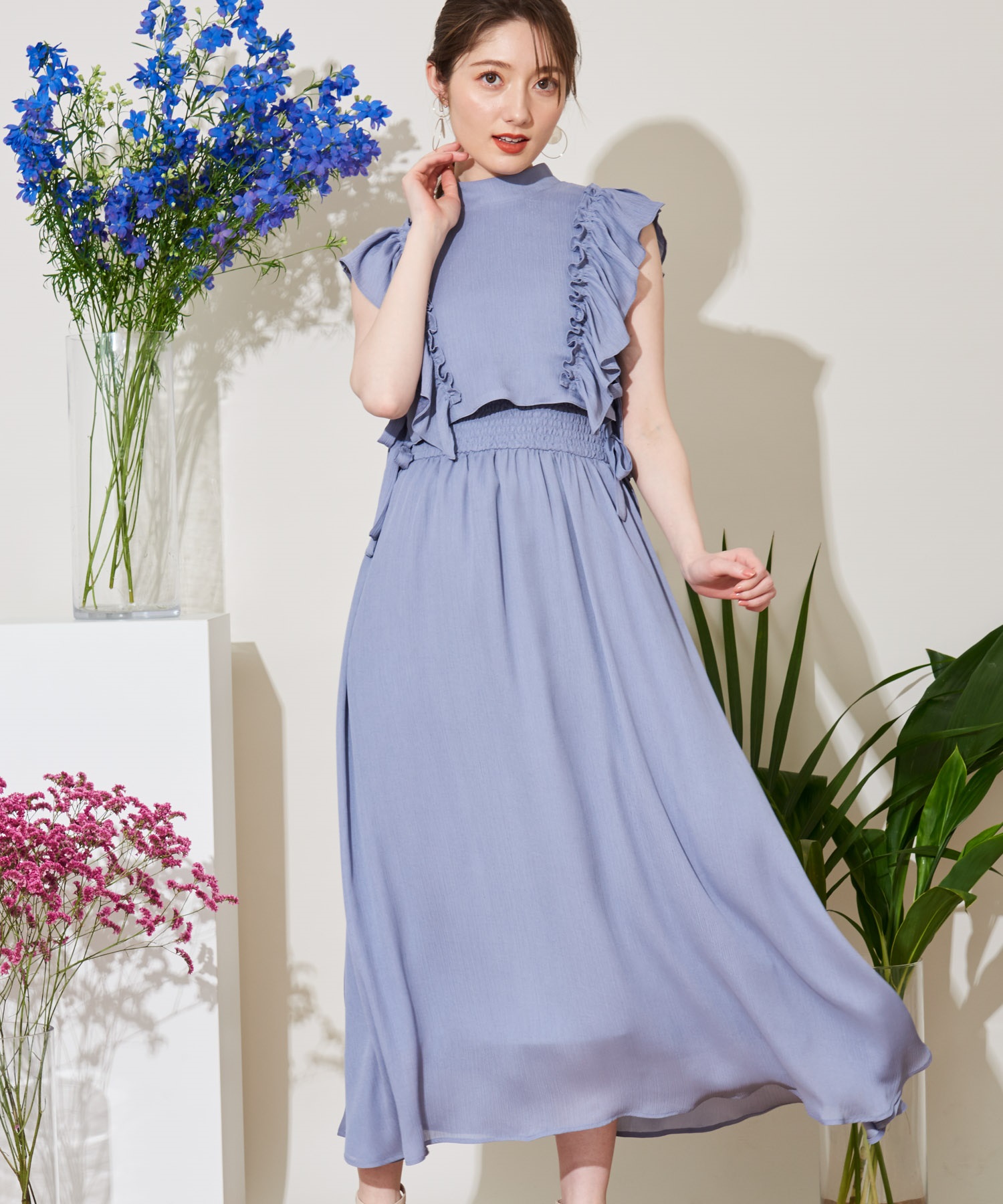 フリルベストセットワンピース | ロングワンピース | NOELA OFFICIAL