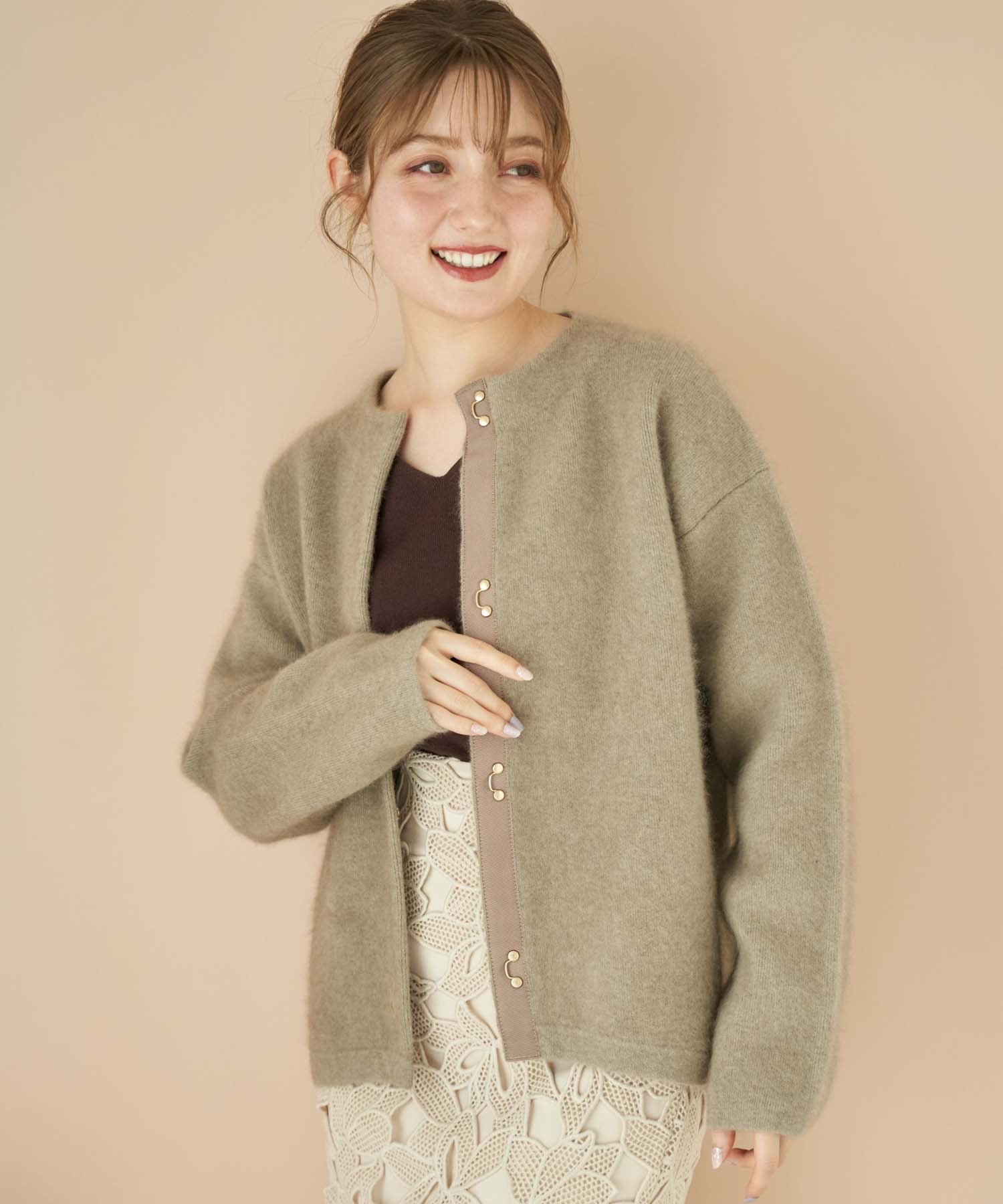 ノーカラーニットアウター | ジャケット | NOELA OFFICIAL WEB STORE