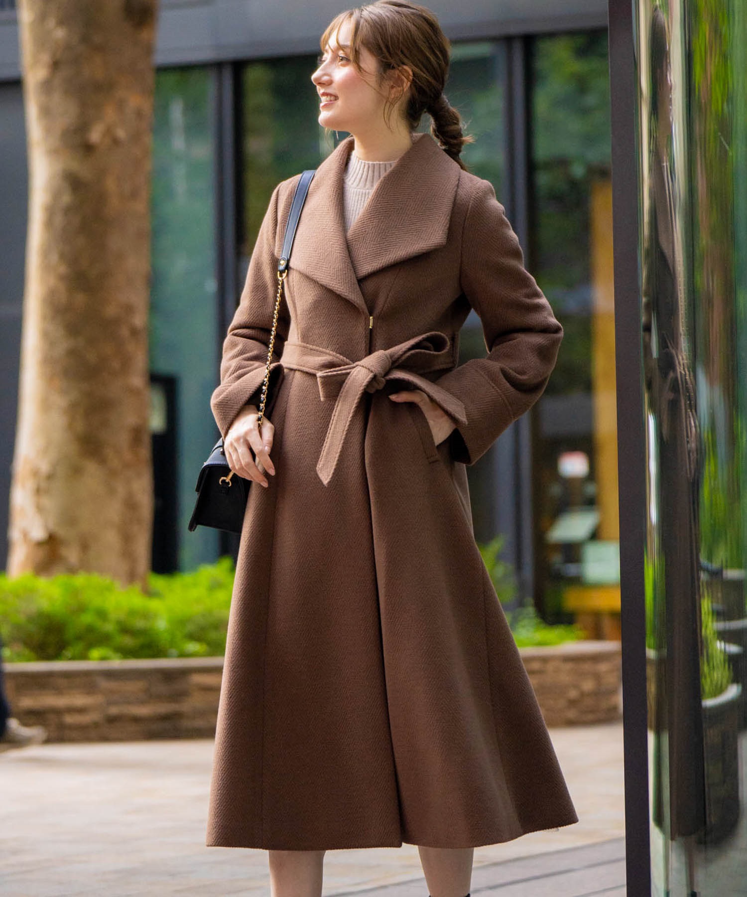 ヘリンボーンビックカラーコート | コート | NOELA OFFICIAL WEB STORE