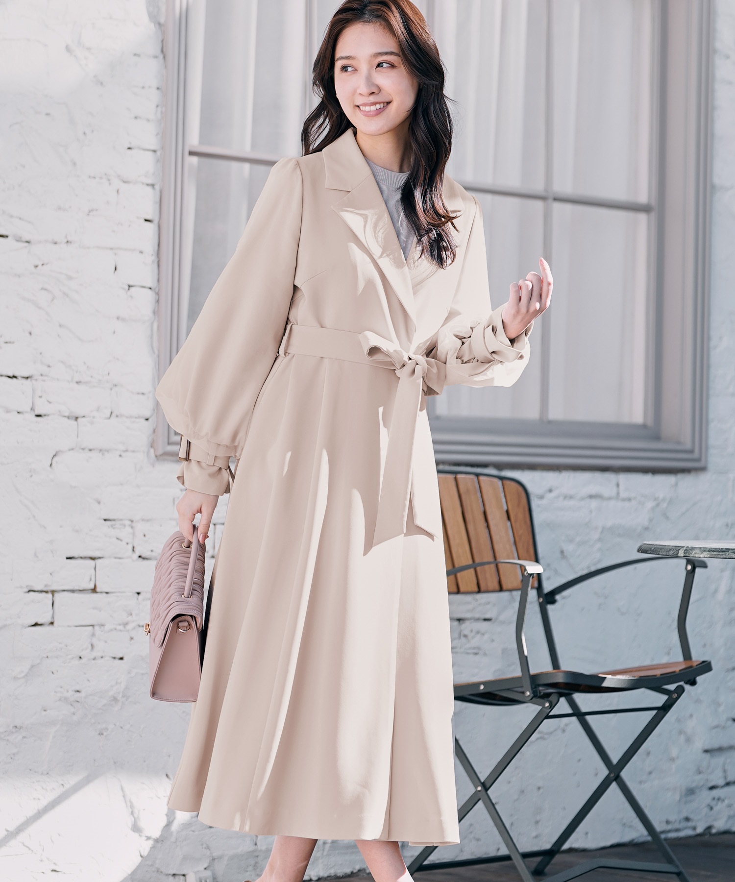 オーガンジースリーブスプリングコート | コート | NOELA OFFICIAL WEB