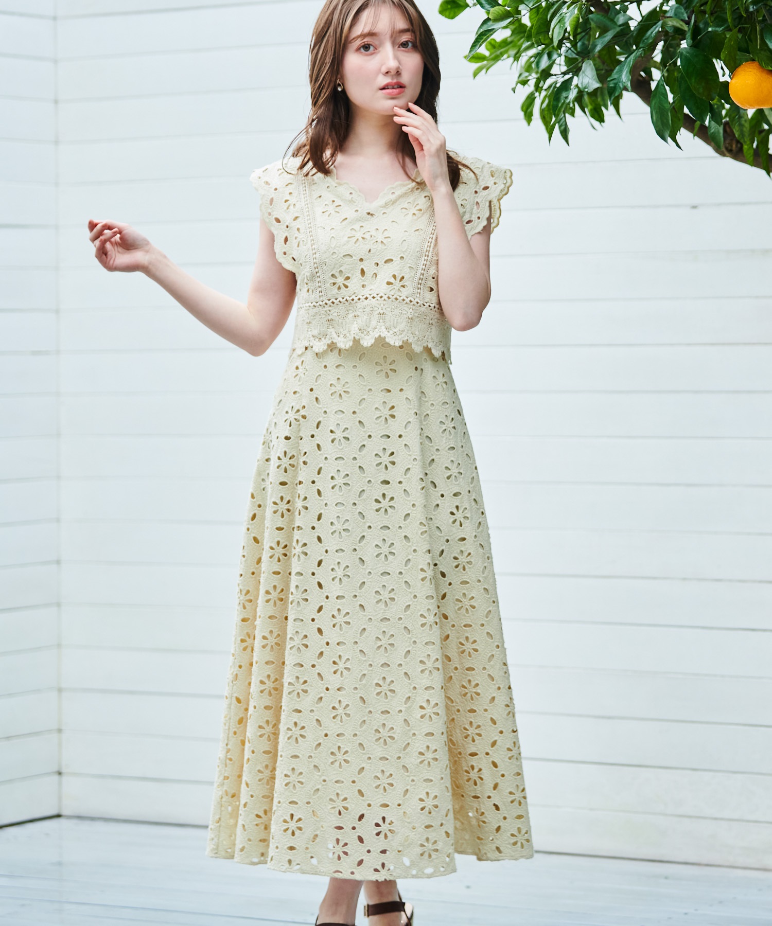 コットンレースマキシワンピ | ロングワンピース | NOELA OFFICIAL WEB