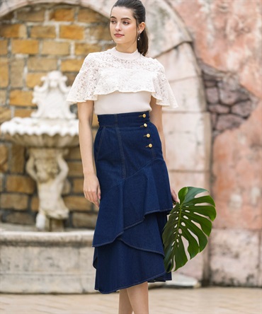 ティアードデニムスカート | タイトスカート | NOELA OFFICIAL WEB STORE