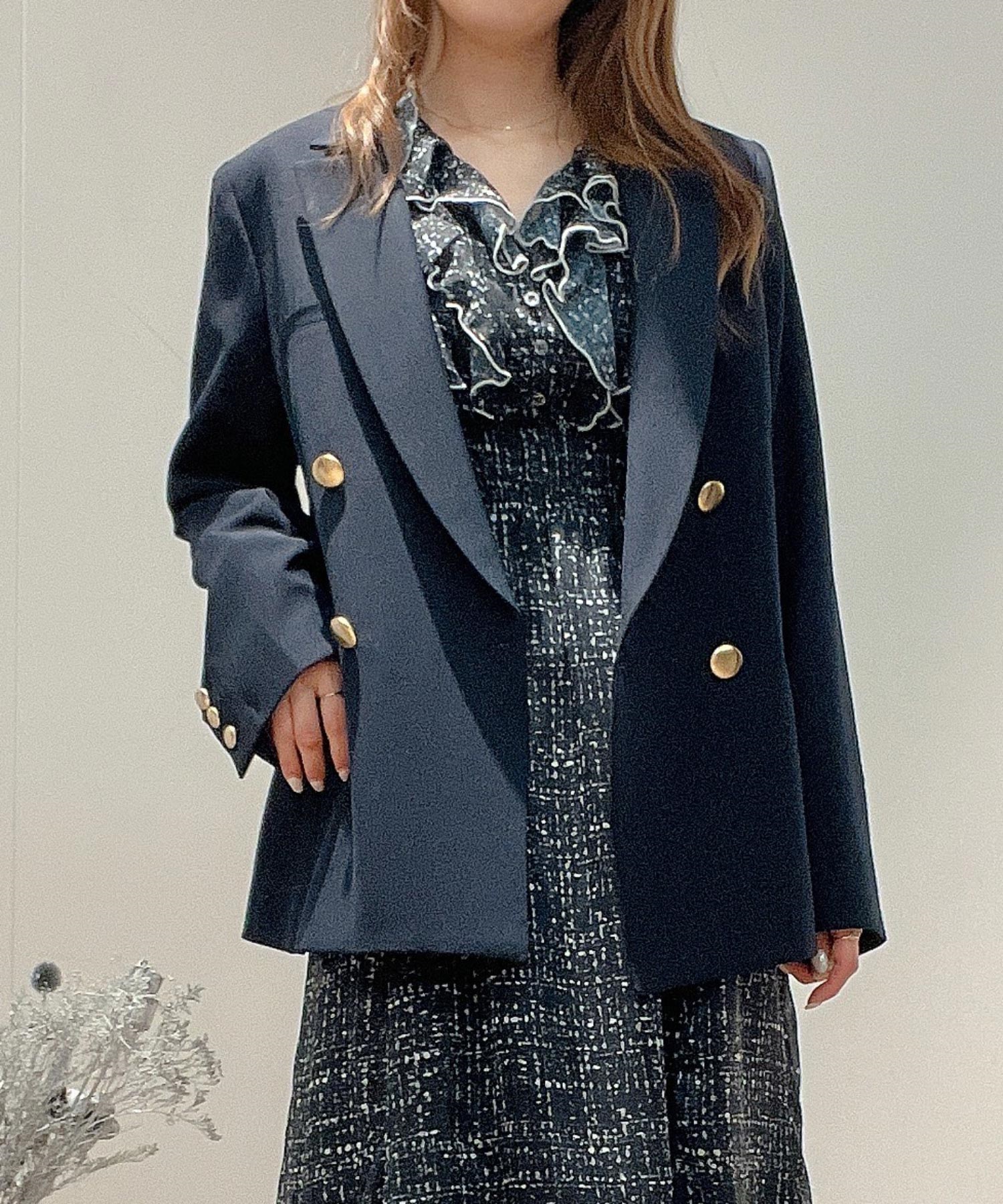 ゴールドボタンテーラードダブルジャケット | ジャケット | NOELA