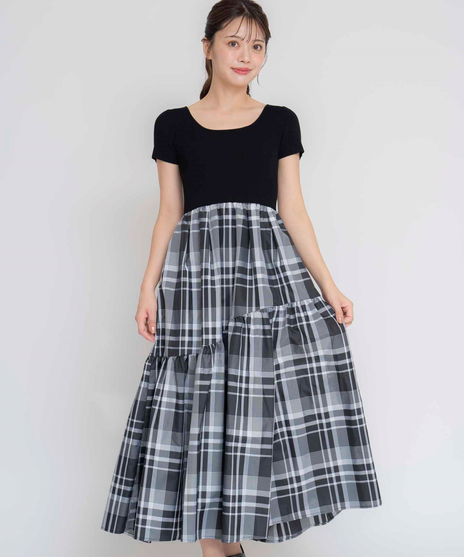 タフタドッキングニットワンピース | ニットワンピース | NOELA