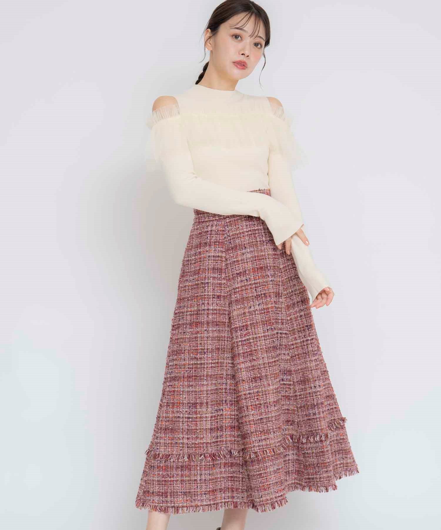 ツイードロングフレアスカート | フレアスカート | NOELA OFFICIAL WEB