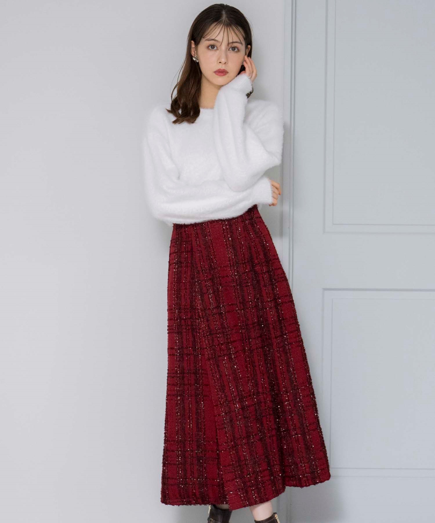 SSサイズあり】ラメチェックフレアスカート | フレアスカート | NOELA