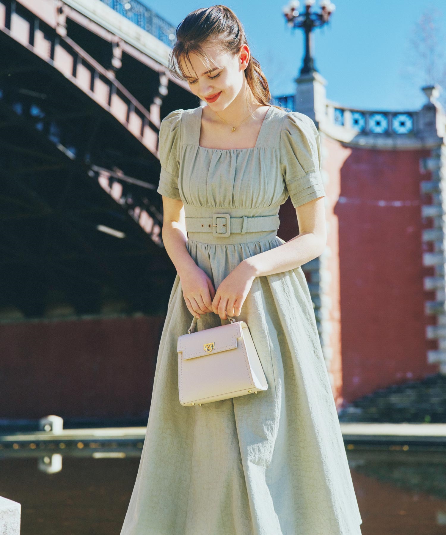 SSサイズあり】ジャガードスクエアワンピース | ロングワンピース