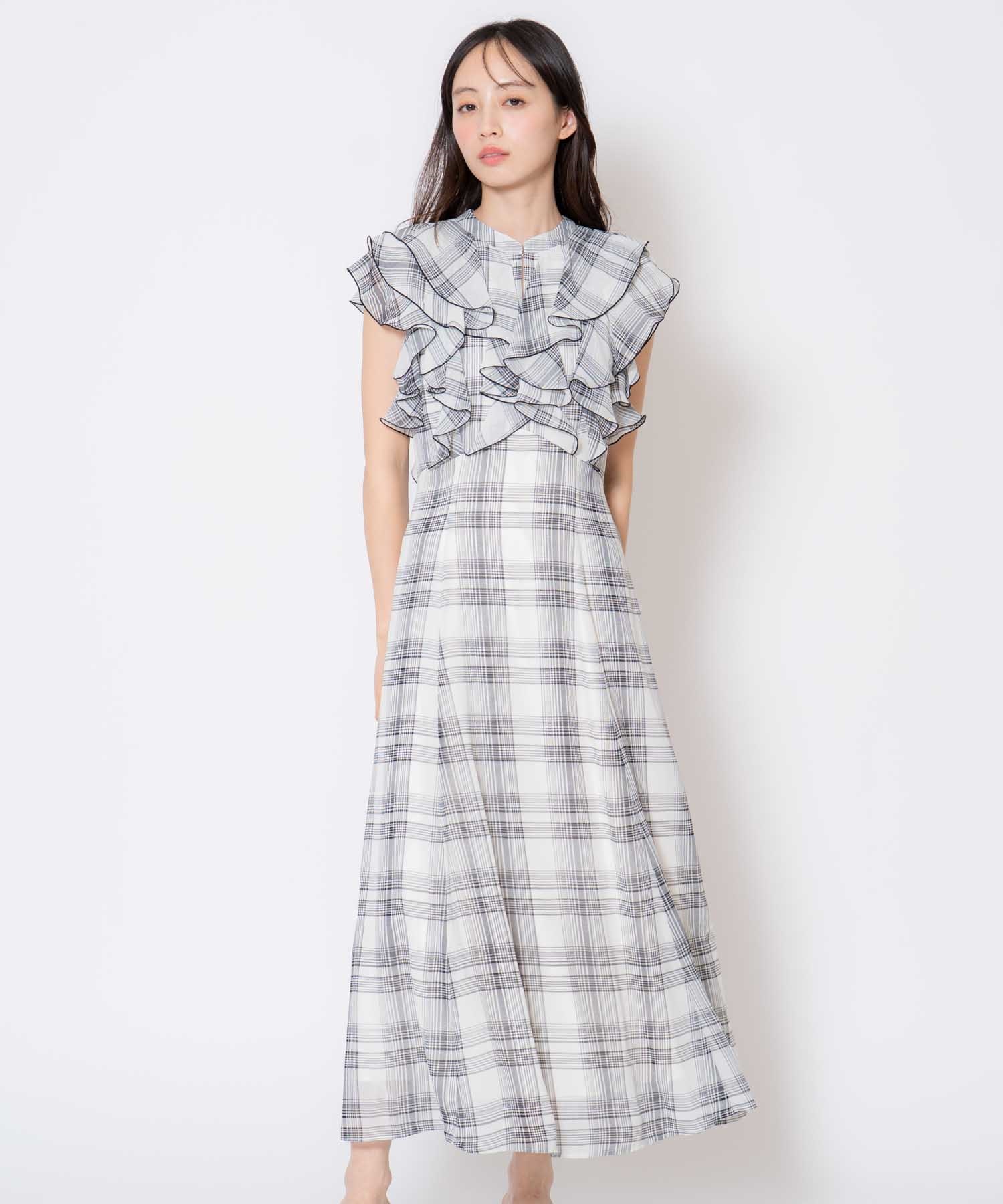 チェックフリルワンピース | ロングワンピース | NOELA OFFICIAL WEB STORE