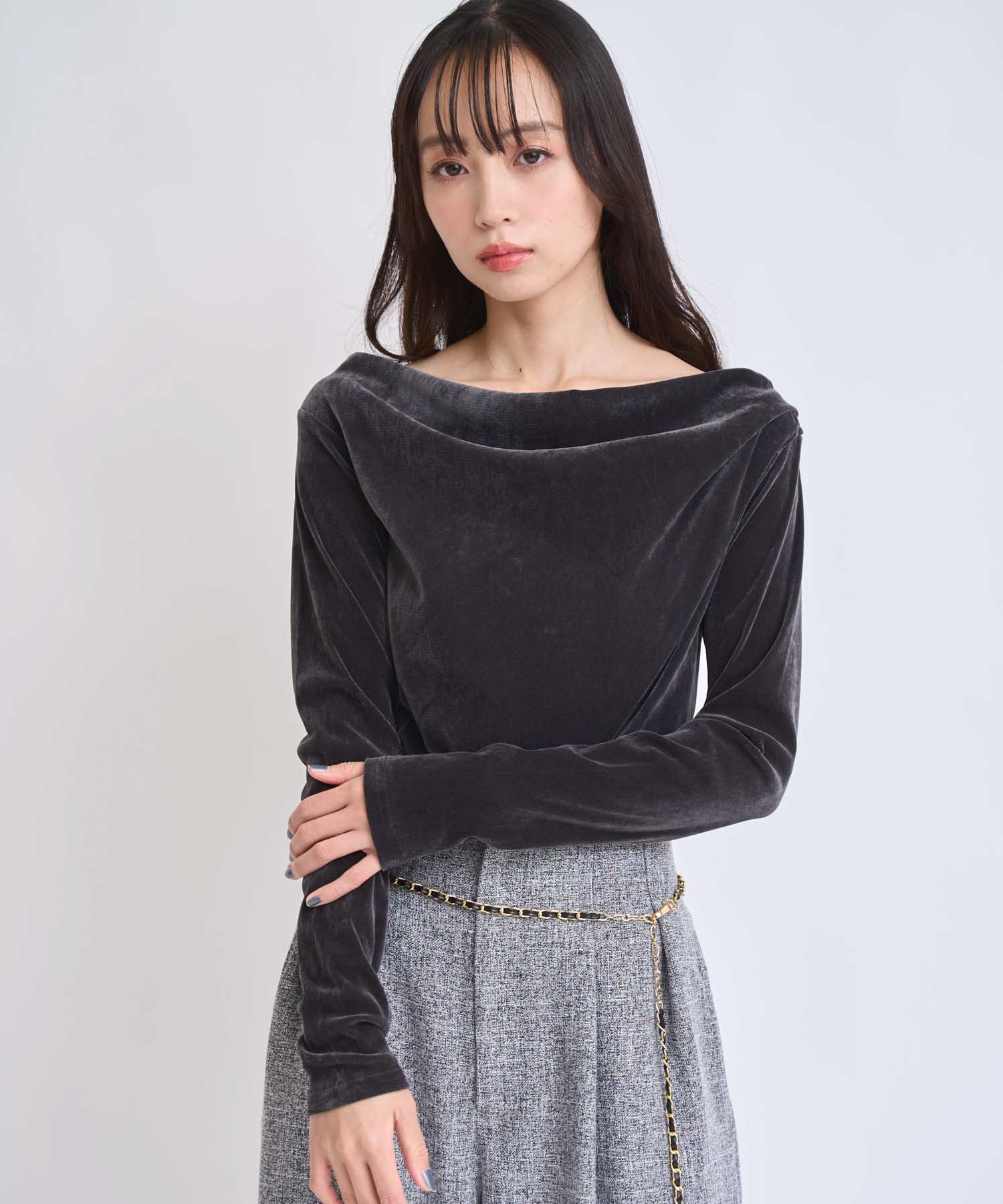 新色追加】ベロアドレープトップス | Tシャツ・カットソー | NOELA