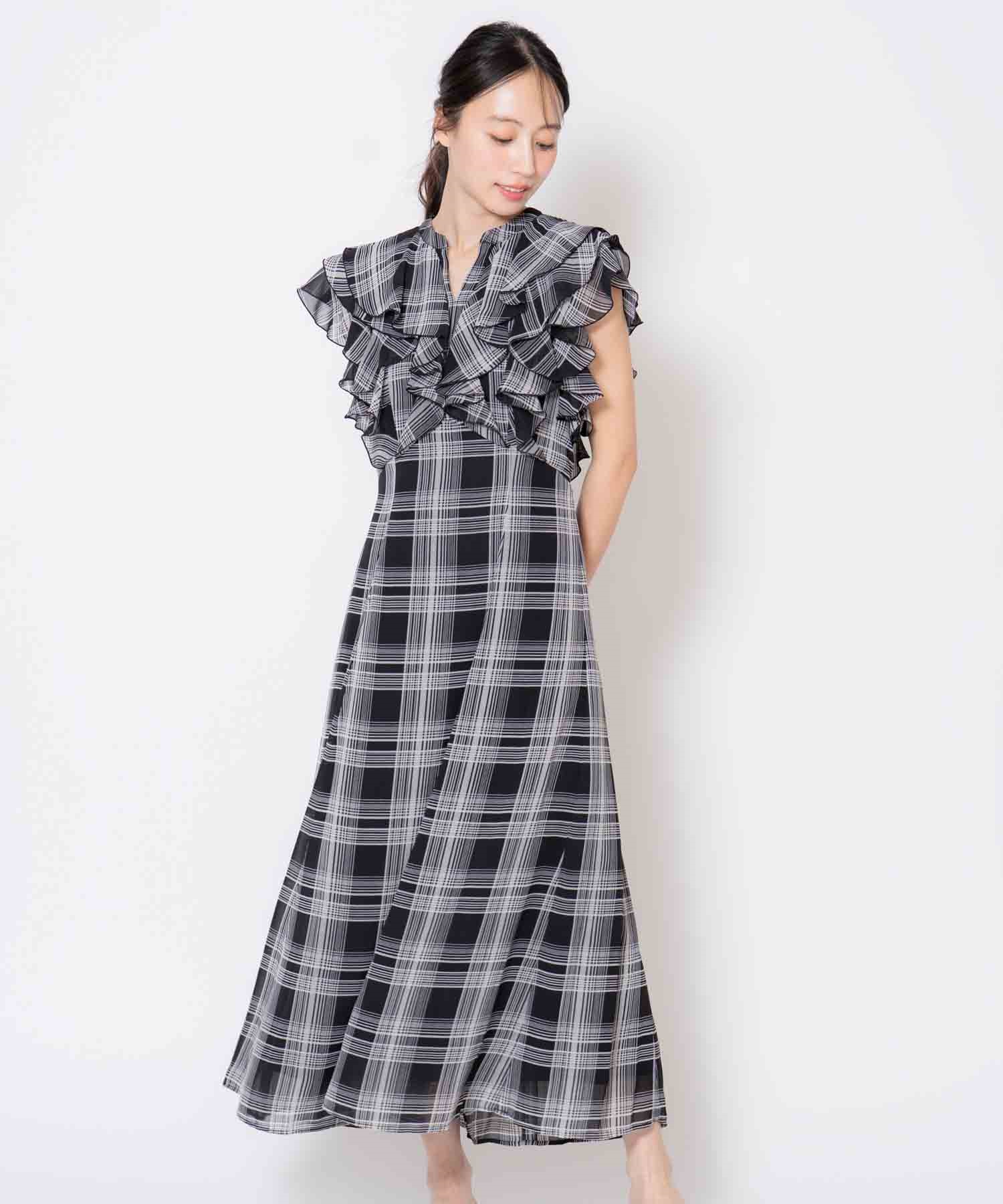 チェックフリルワンピース | ロングワンピース | NOELA OFFICIAL WEB STORE