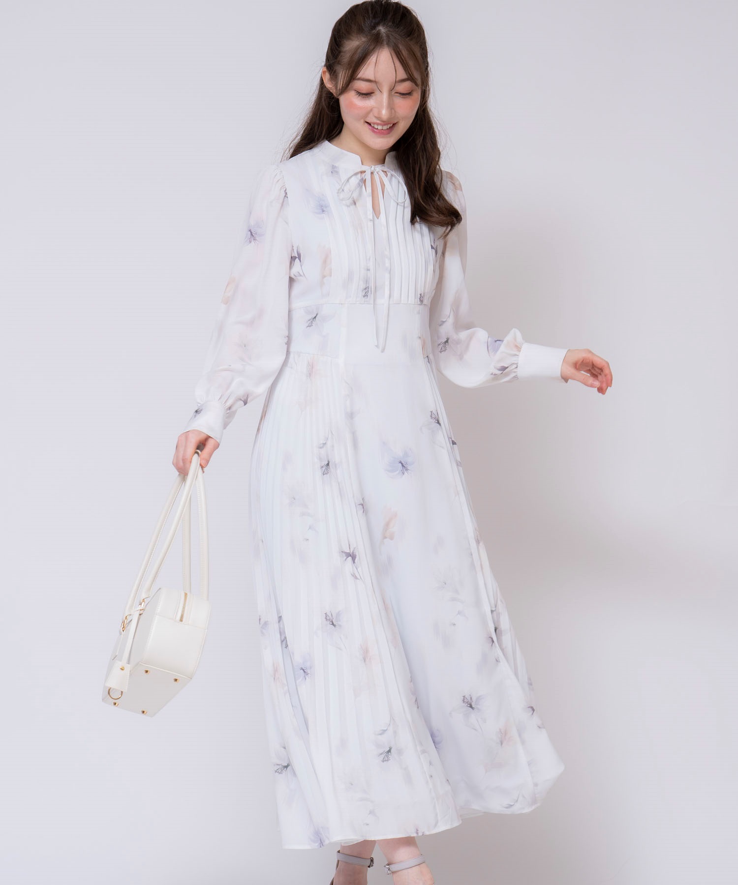 15周年】【SSサイズあり】プリーツリリーワンピ | ロングワンピース