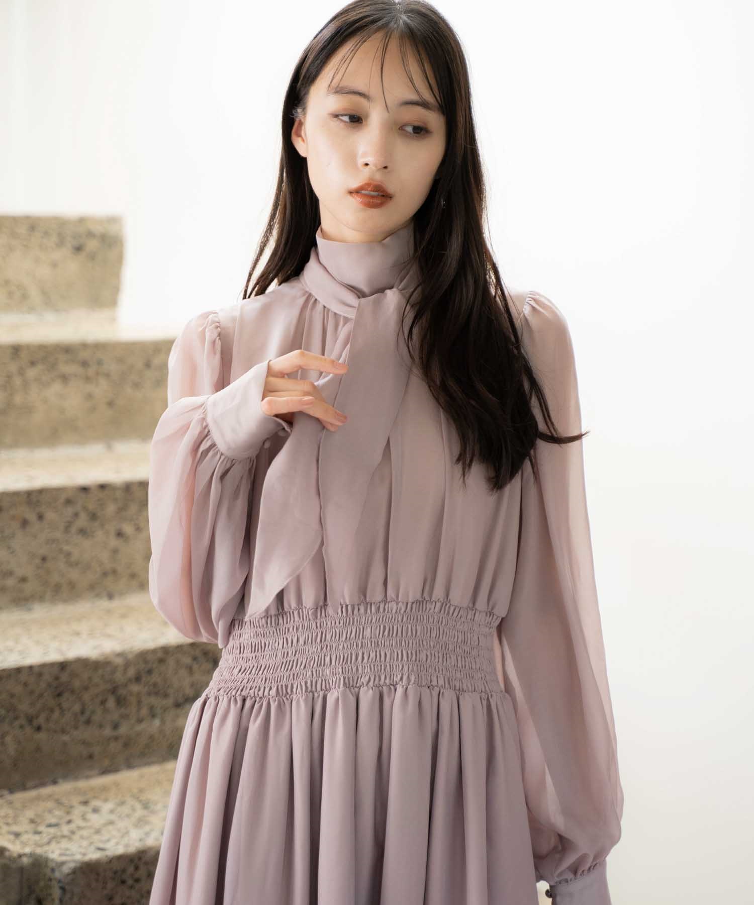 シアーサテンコンビワンピース | ロングワンピース | NOELA OFFICIAL