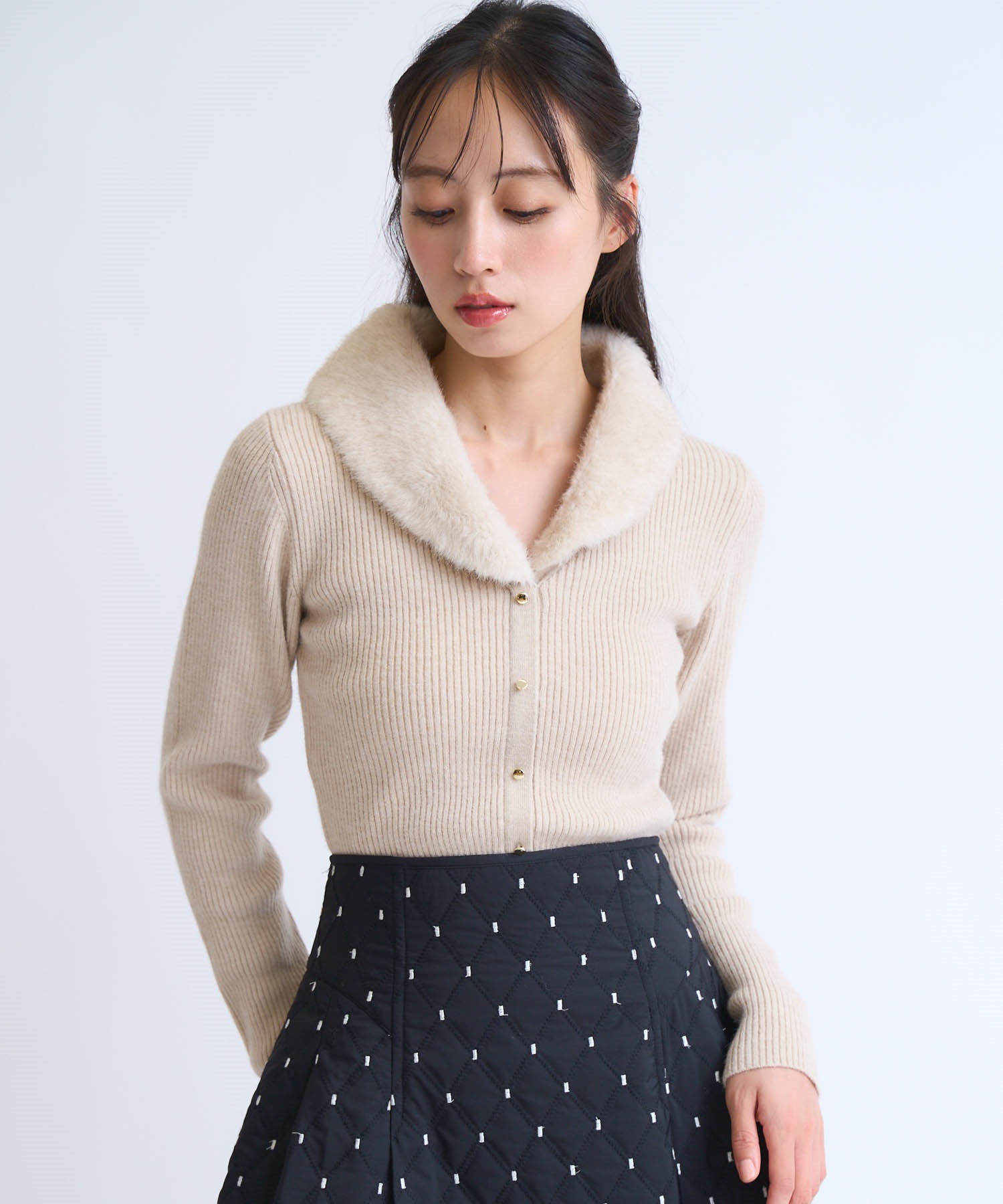 ファーカラーニット | ニット | NOELA OFFICIAL WEB STORE