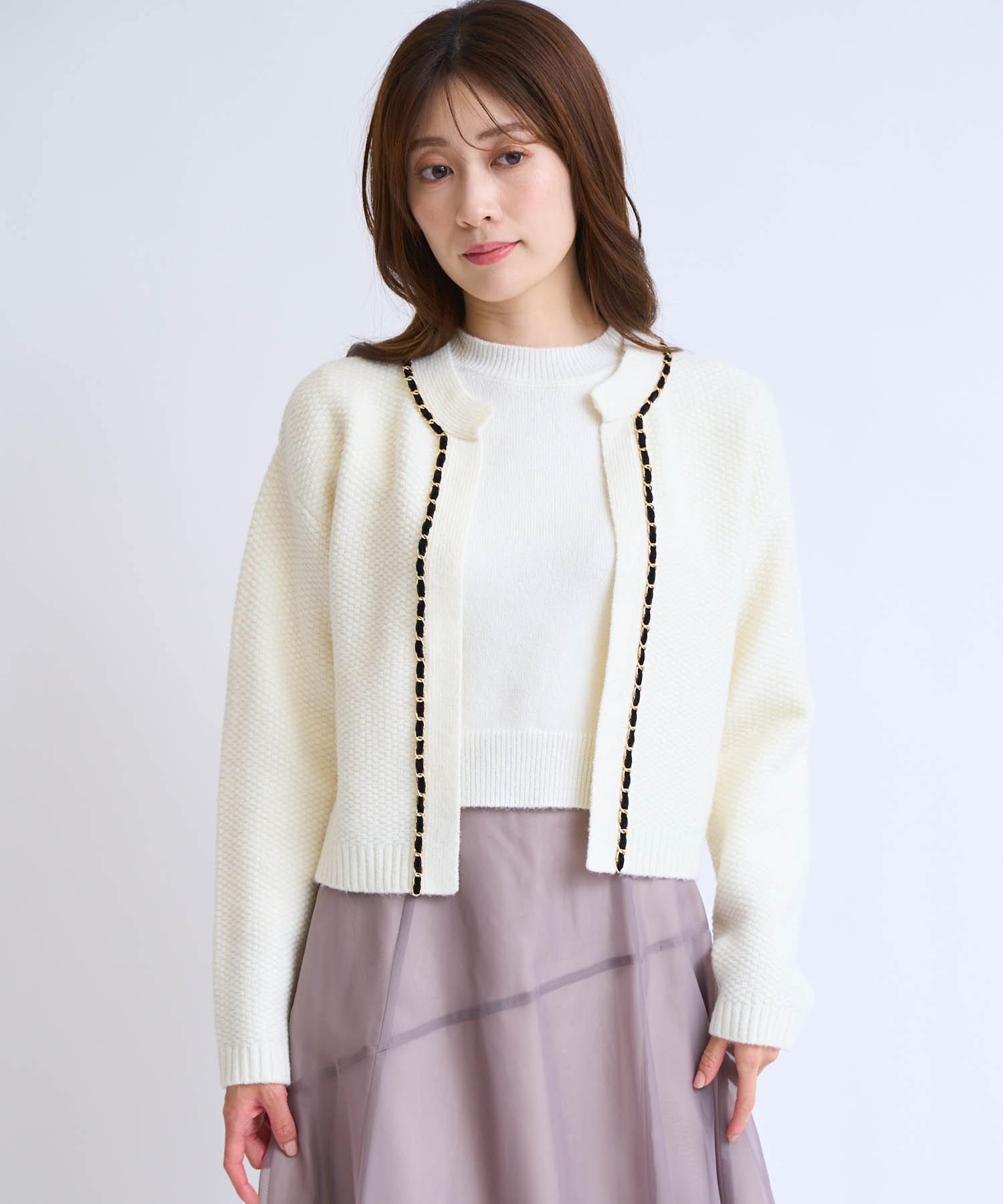 販路限定カラーあり】チェーンブレードニットアンサンブル | ニット