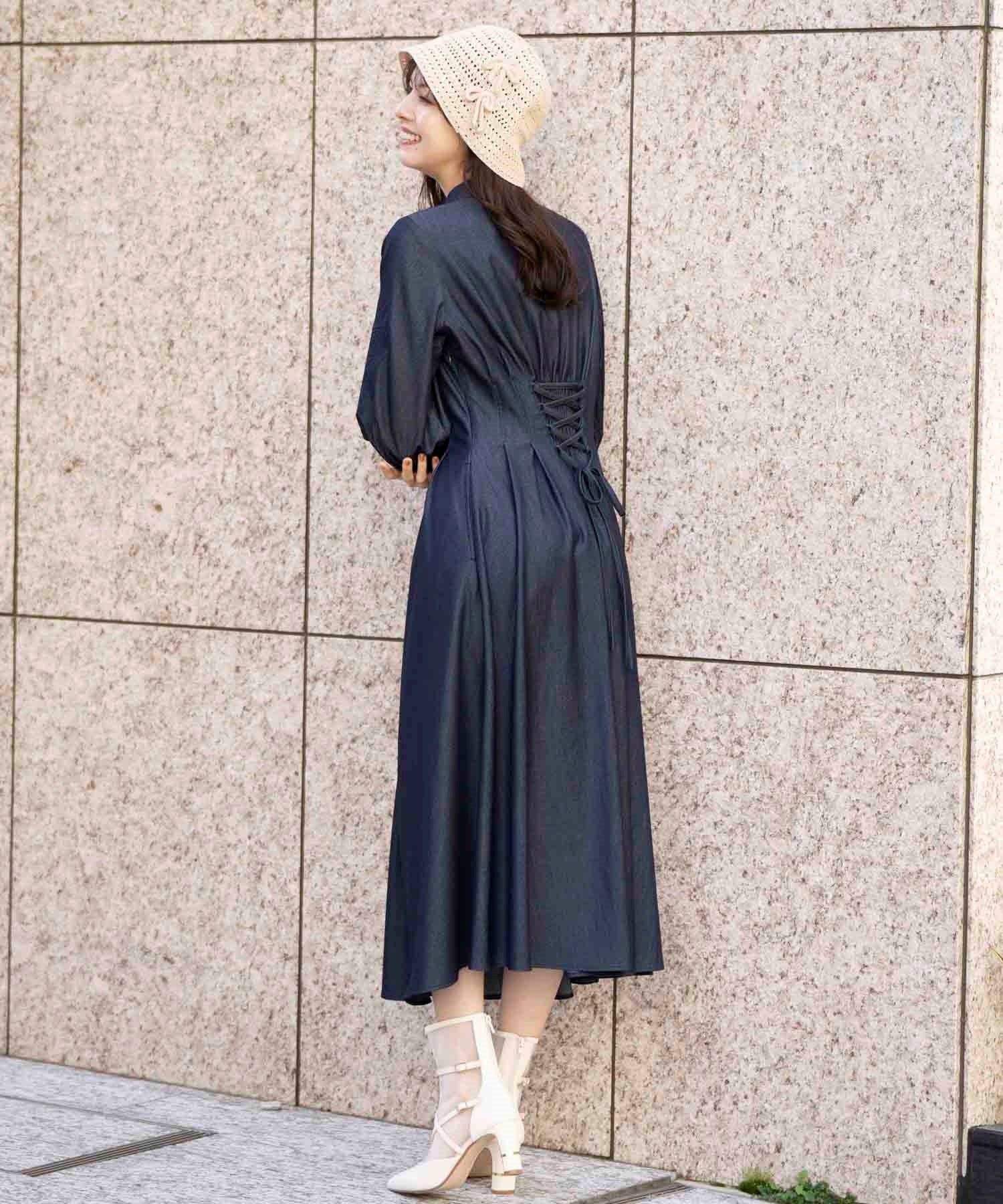 スリーブ刺繍タックシャツワンピ | ロングワンピース | NOELA OFFICIAL