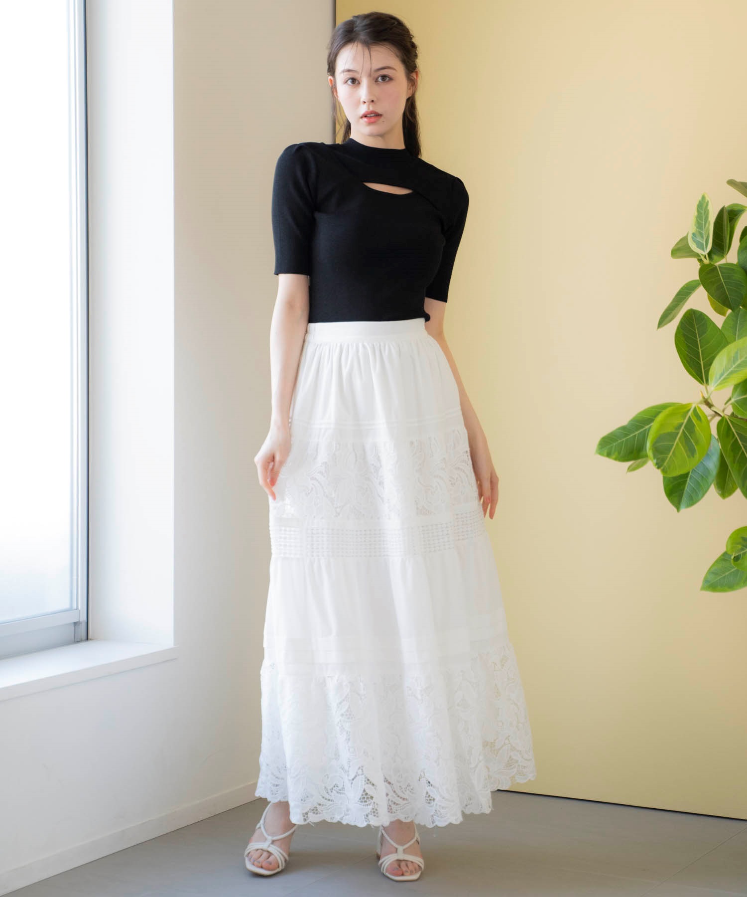 SSサイズあり】レース切り替えスカート | フレアスカート | NOELA