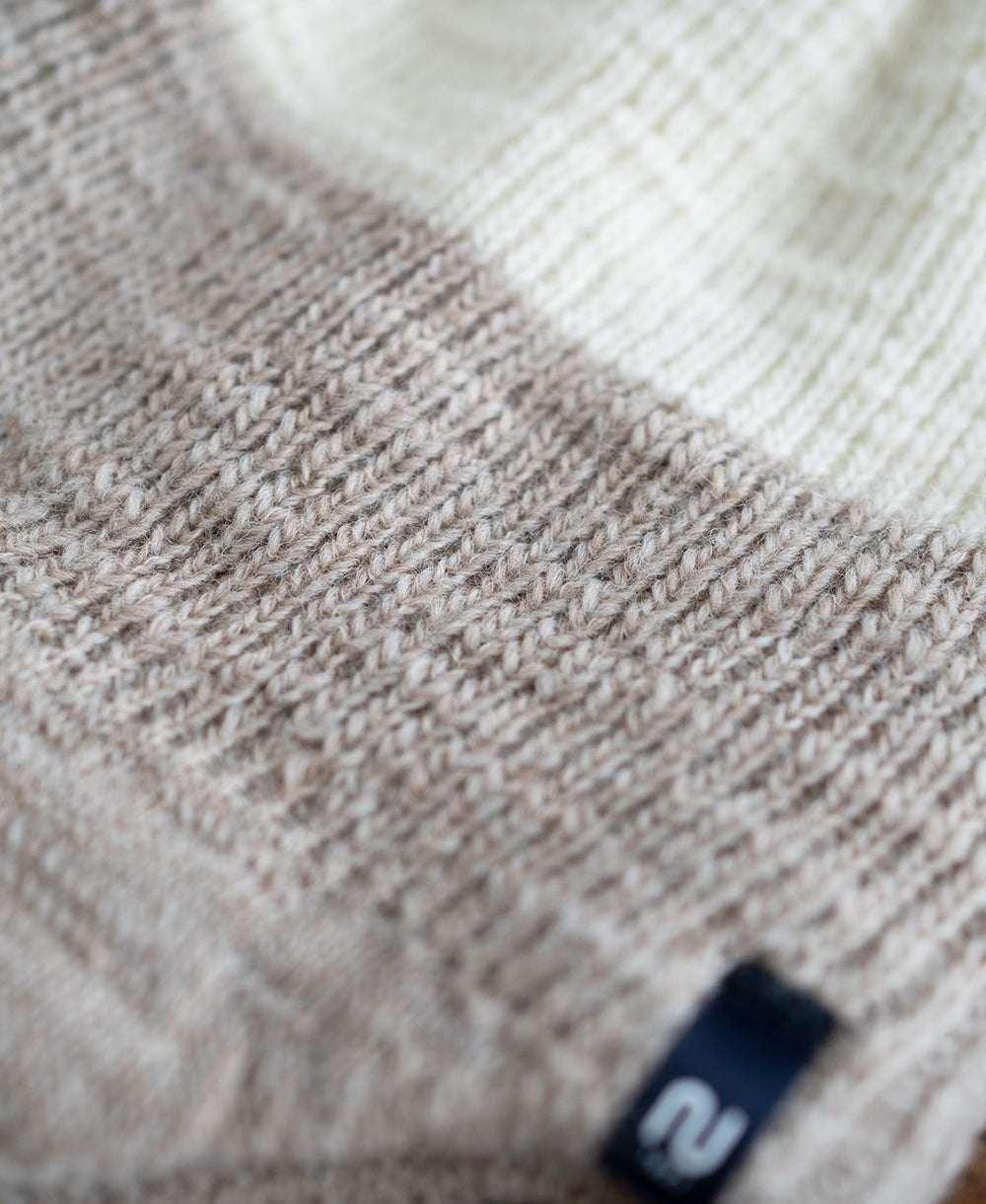 裏地つき】耳当てつきニット帽【スラブウール】