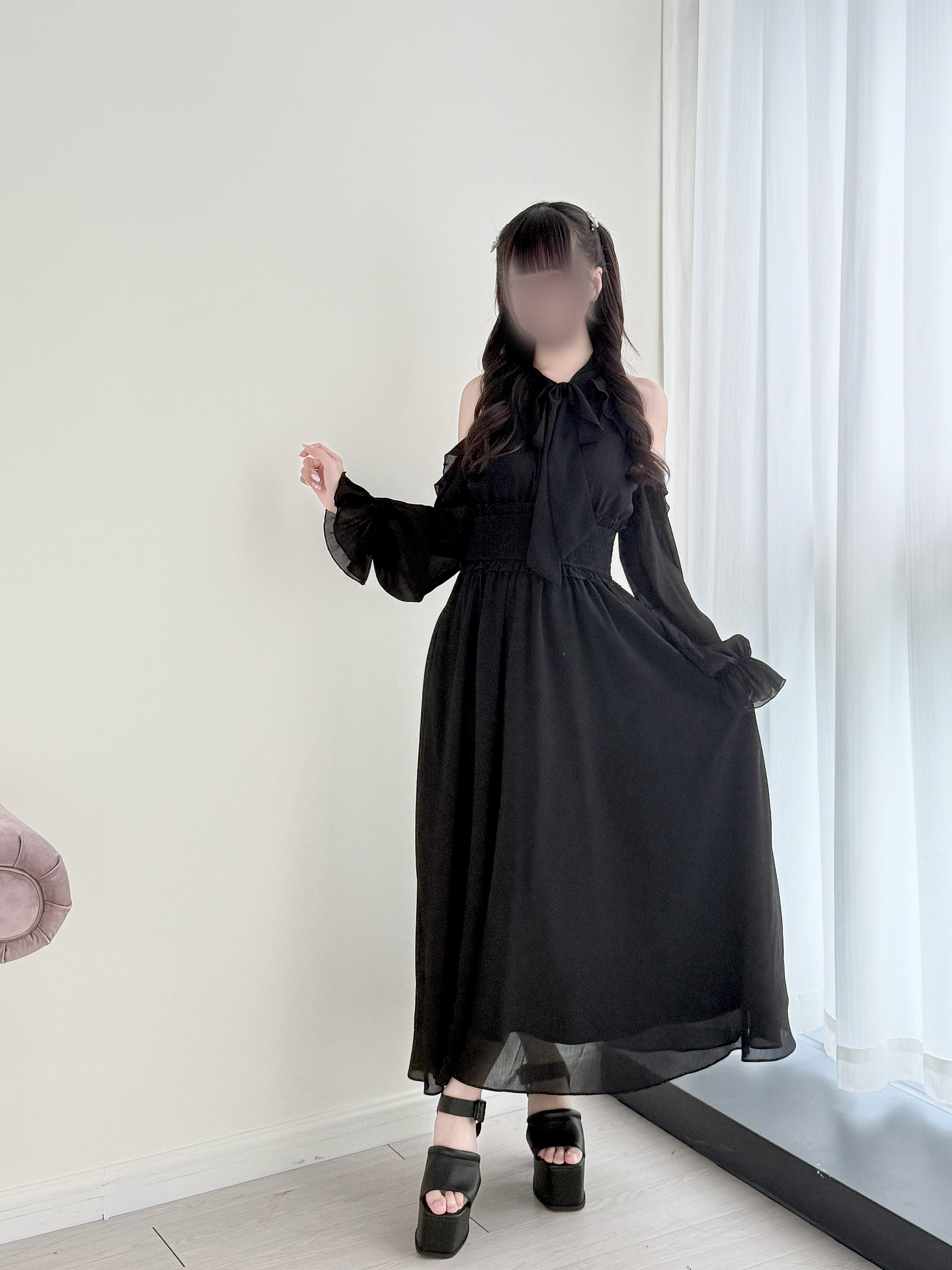 BunnyLis:リボンオフショルダーニットトップス – NoGenki