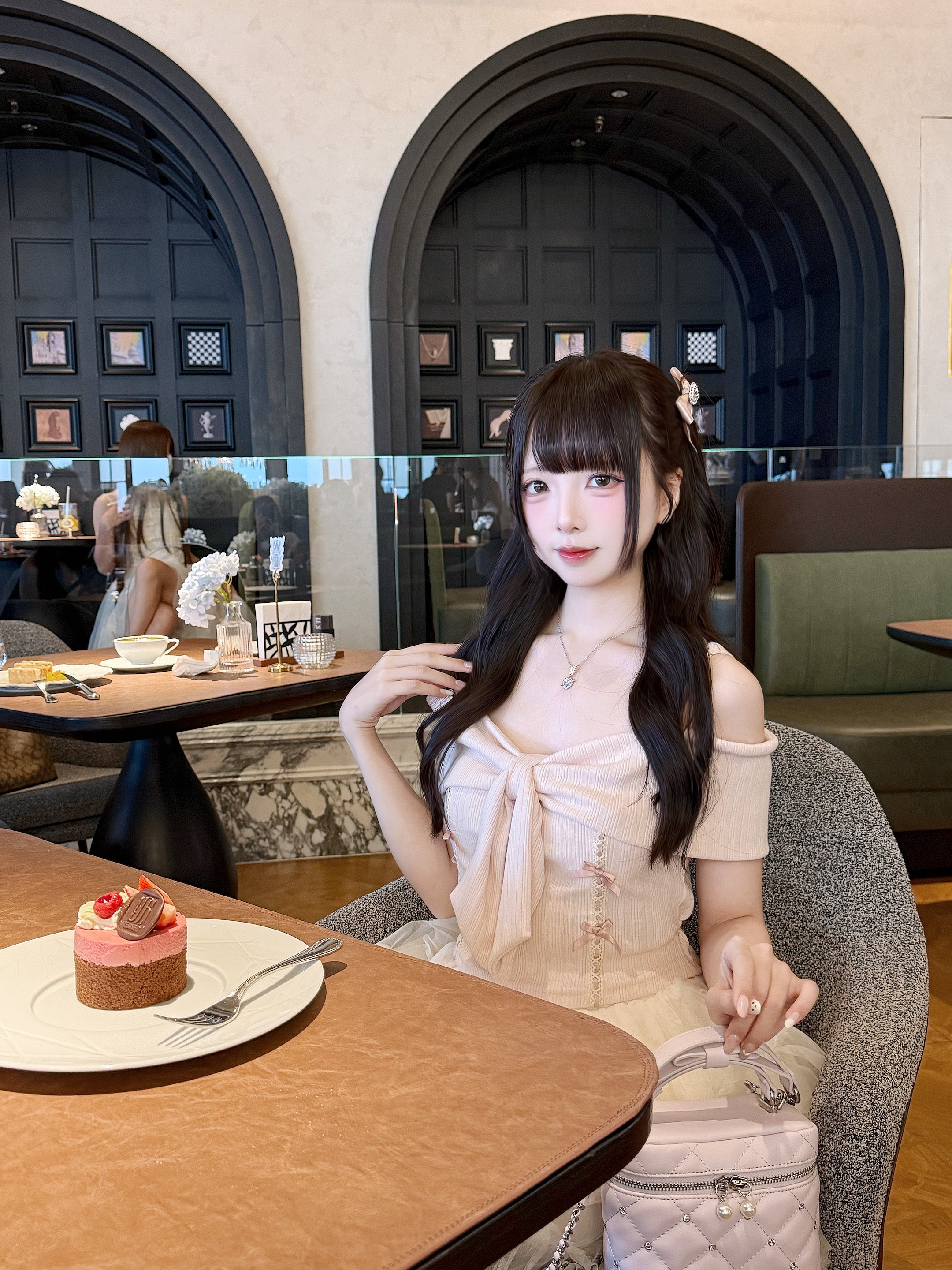 BunnyLis:リボンオフショルダーニットトップス – NoGenki