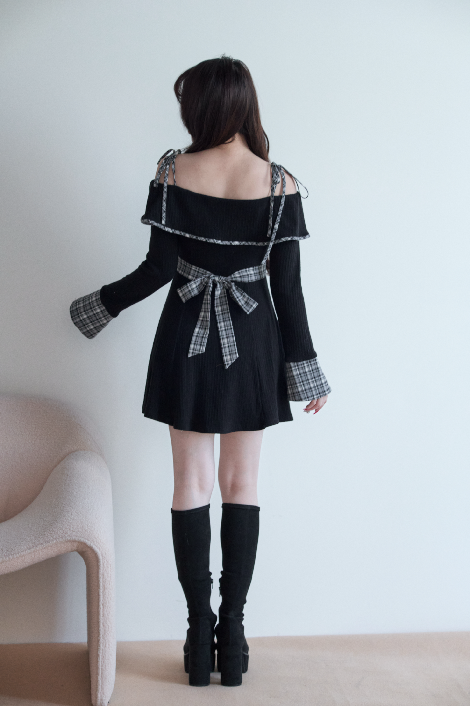 BunnyLis:リボンオフショルダーニットトップス – NoGenki