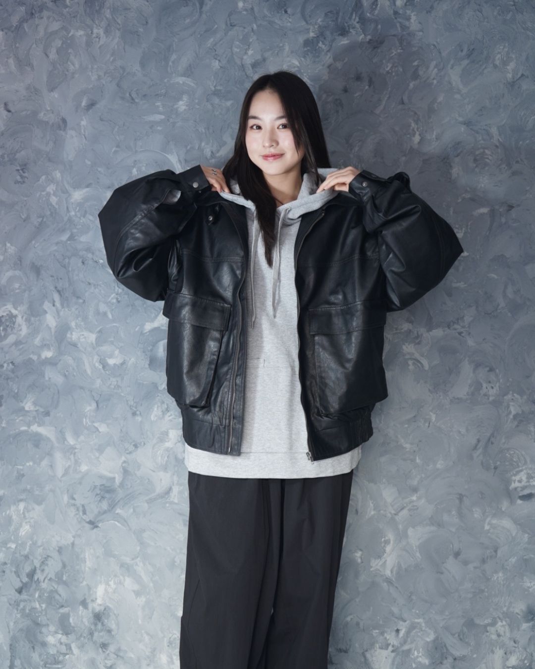 2way ヴィンテージライク PU レザー 襟ボア A-2 ジップアップ ブルゾン