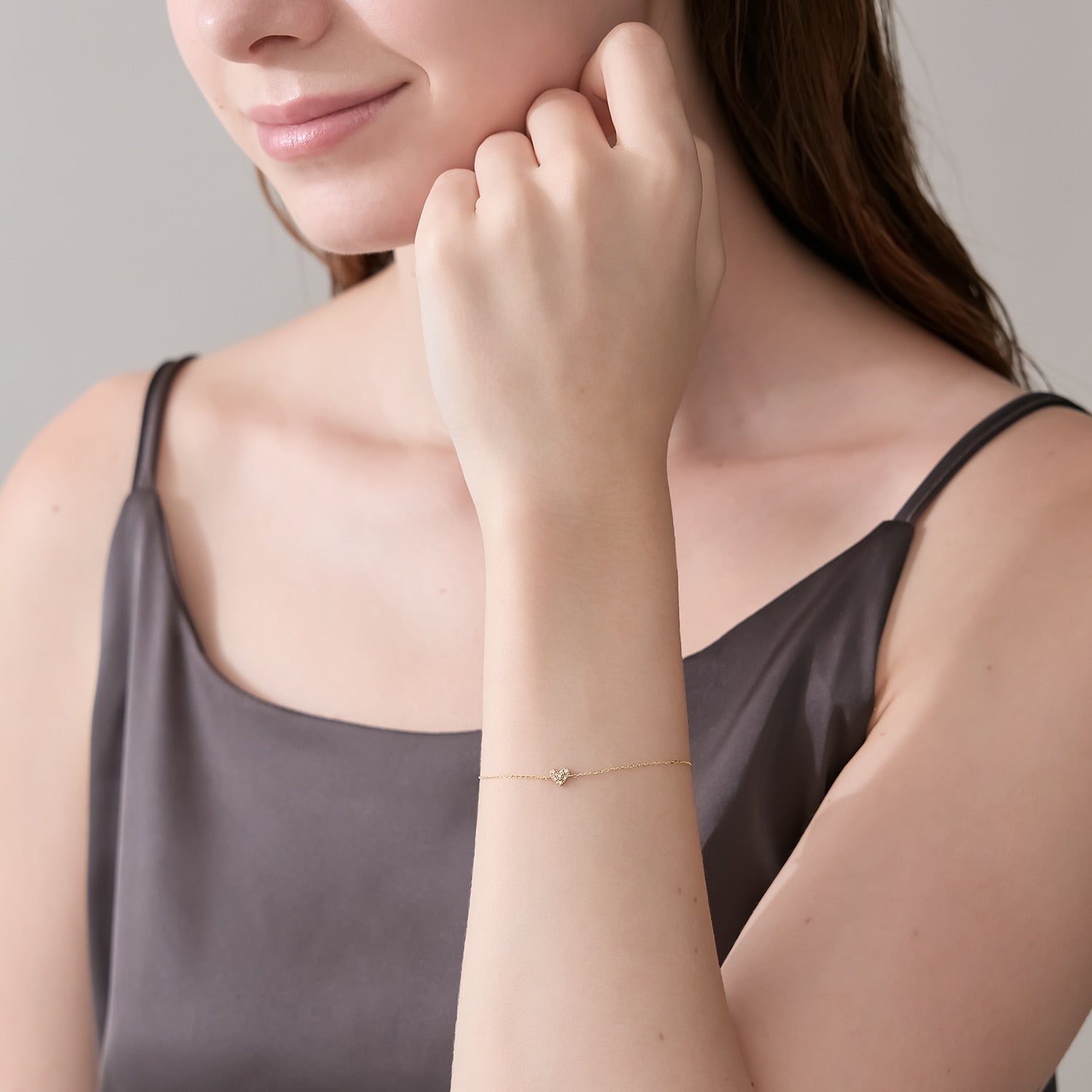 agete☆K10アジャスター式ダイヤブレスレット☆ノジェス、ete、sowi