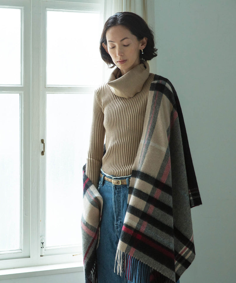 イヴ・サンローラン カシミヤ100% 大判 ストール マフラー イヴサン