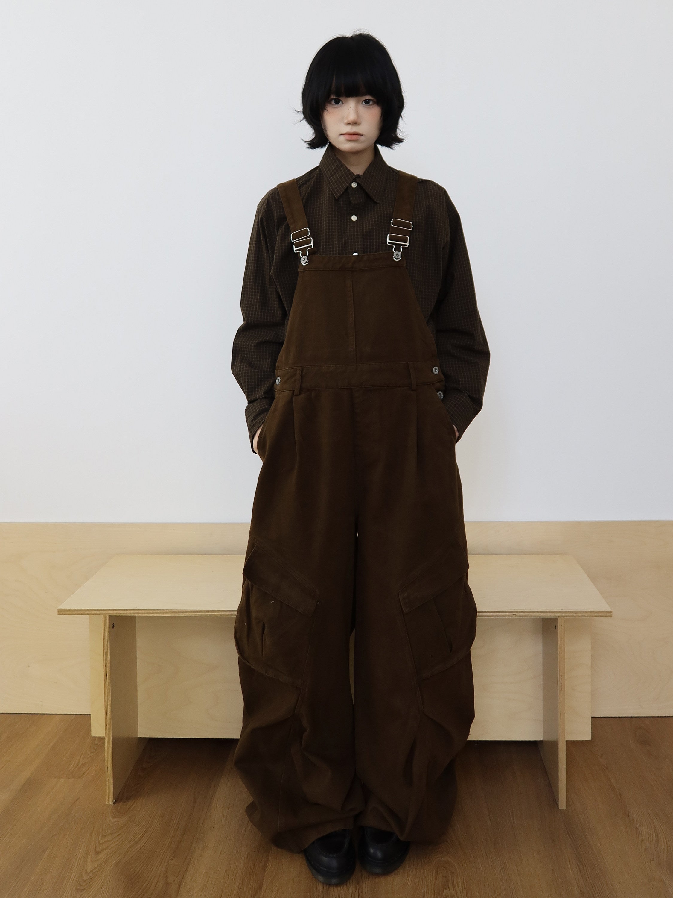 ヴィンテージ ルーズフィット ワイドオーバーオール N6411