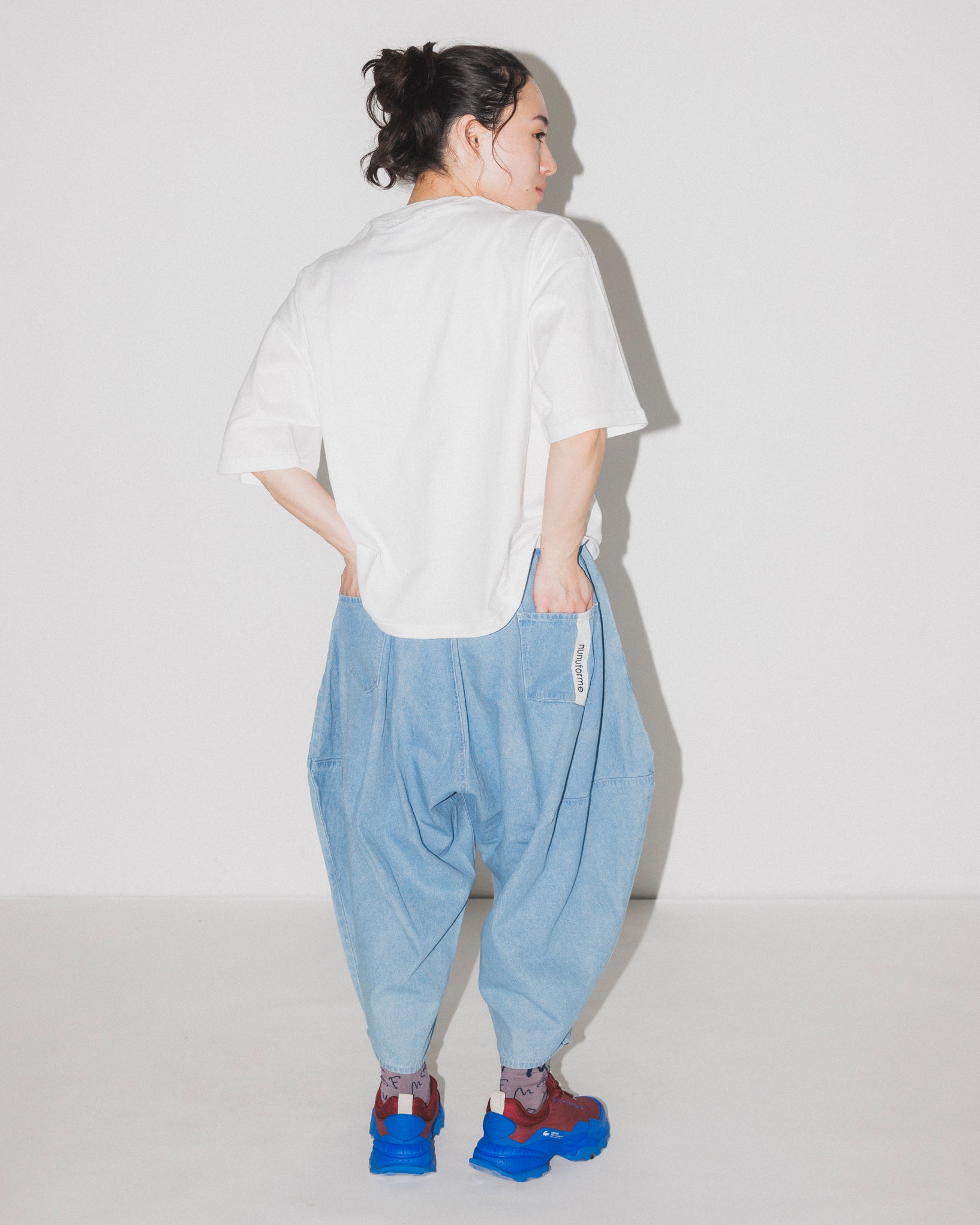 ヌヌフォルム　nunuforme ポインテッドデニムパンツ　155cm e3fa3a5bbd20a70200fc6f62e1a320