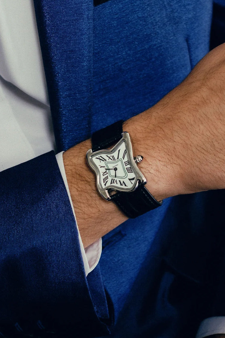 Laphont ラフォン FW25 SQUARE MELTING WATCH LARGE / SIL WHT BLK