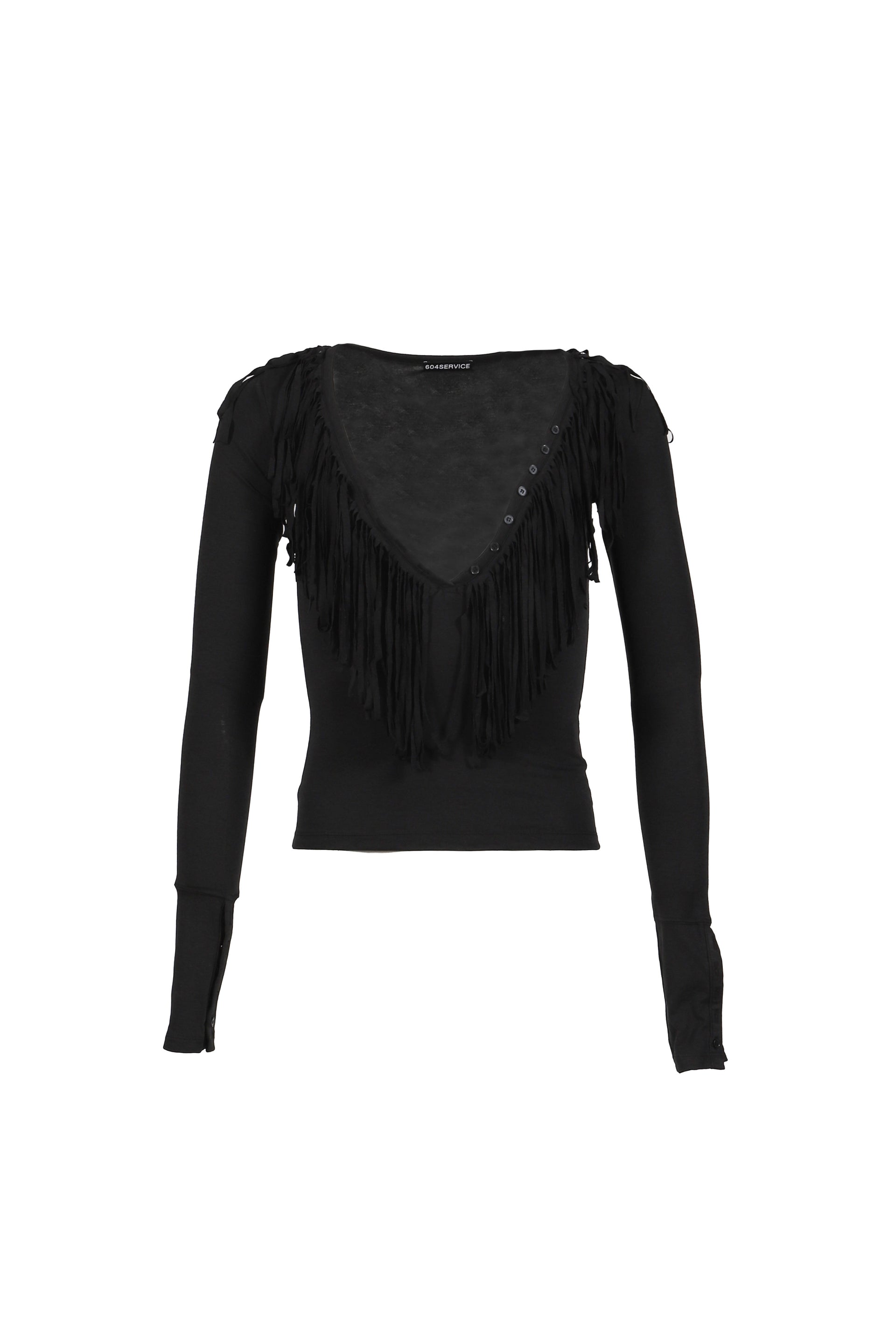 BOHEMSEO ボヘミアンソウル FW25 TWISTED RIBBED TOP / BLK - NUBIAN