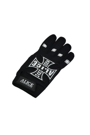 ALICE HOLLYWOOD SS25 TOKYO EXCLUSIVE MOTO COUTURE GLOVE / BLK WHT