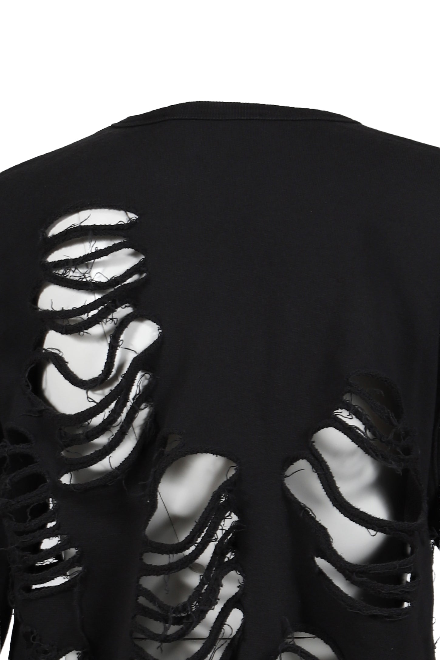 JUN/NAKAYAMA ジュンナカヤマ FW25 DISTRESSED CREWNECK / BLK